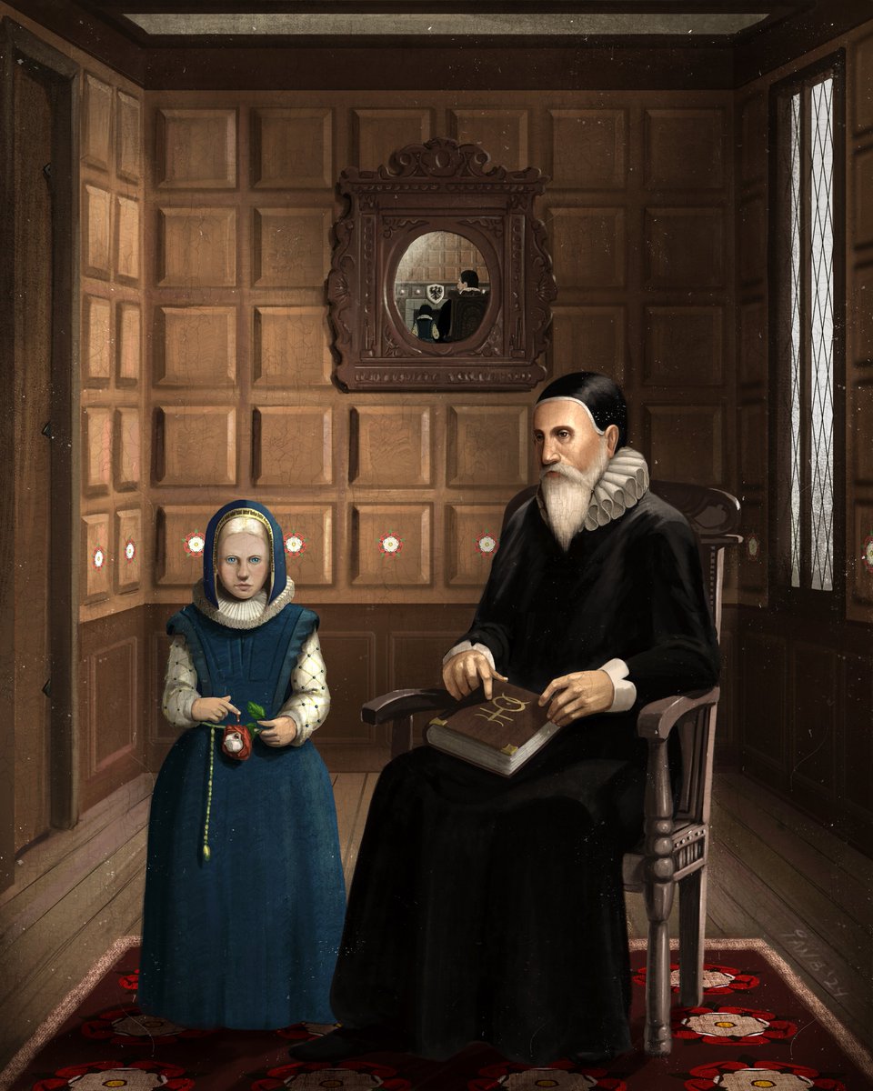 Here's a piece that was commissioned by the wonderful <a href="/emswifthook/">Eleanor Swift-Hook</a>, which I worked on some while ago but haven't yet shared here. The painting is one which features in one of her books and was fictionally painted in the late 16th Century.