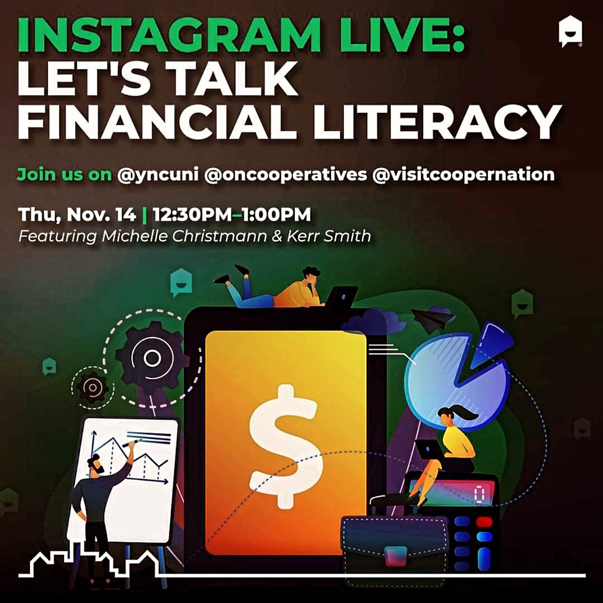 instagram.com/yncuni/live/18…

It's Financial Literacy Month and YNCU is hosting a discussion now on #YNCUniversity!

Join the conversation on IG Live with Shaylan Spurway from YNCU &amp; the creators of Co-opernation - Michelle Christmann &amp; Kerr Smith

Follow @yncuni @oncooperatives on IG