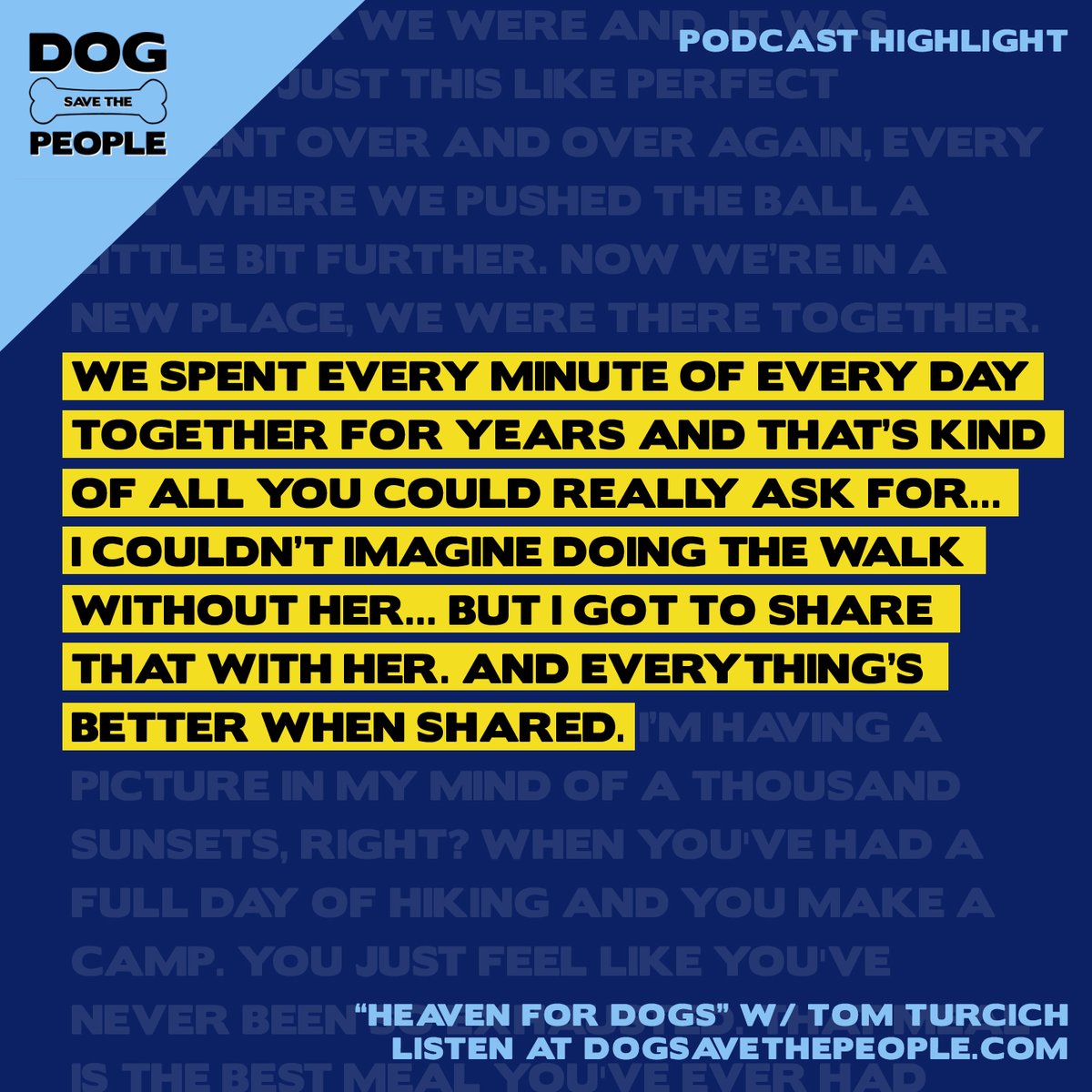 ICYMI - Listen to our new episode with globetrotter Tom Turcich of @theworldwalk, who traveled across six continents and dozens of countries with his dog Savannah.

Apple - podcasts.apple.com/us/podcast/hea…
Spotify - open.spotify.com/episode/3eI2hW…
