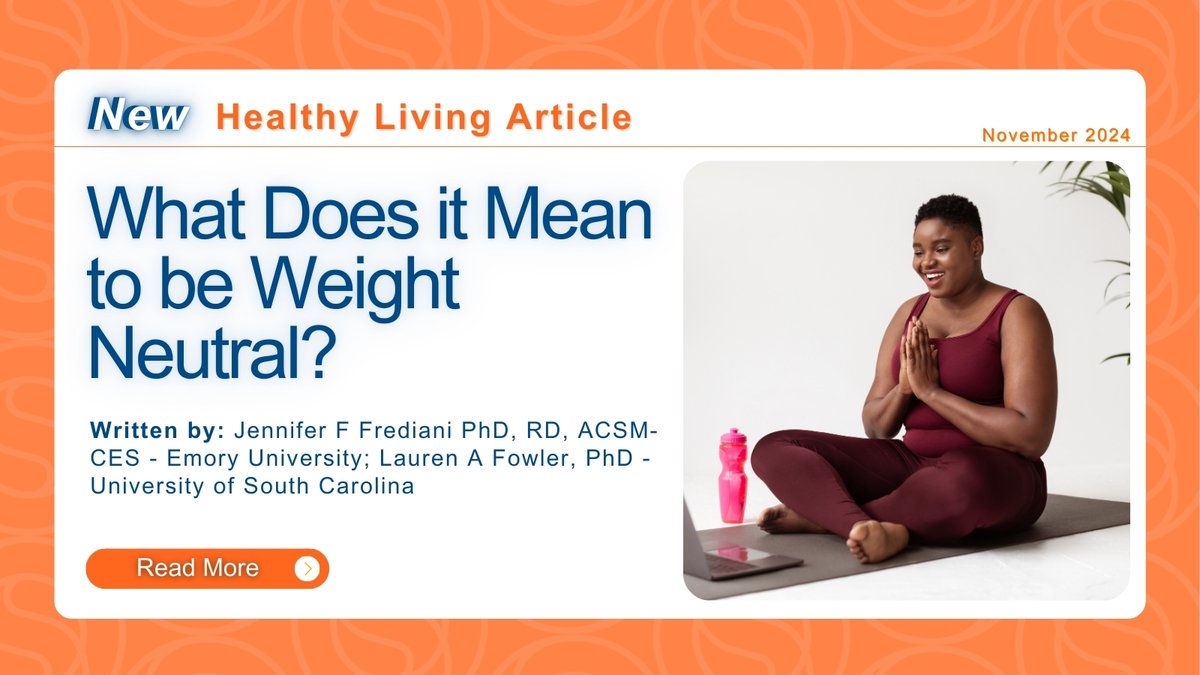 When we talk about health and wellness, you might hear the terms "weight neutral" or "weight inclusive" being used more often. But what exactly do these terms mean?

Learn more in our newest #HealthyLiving article: 🌟 sbm.org/healthy-living…