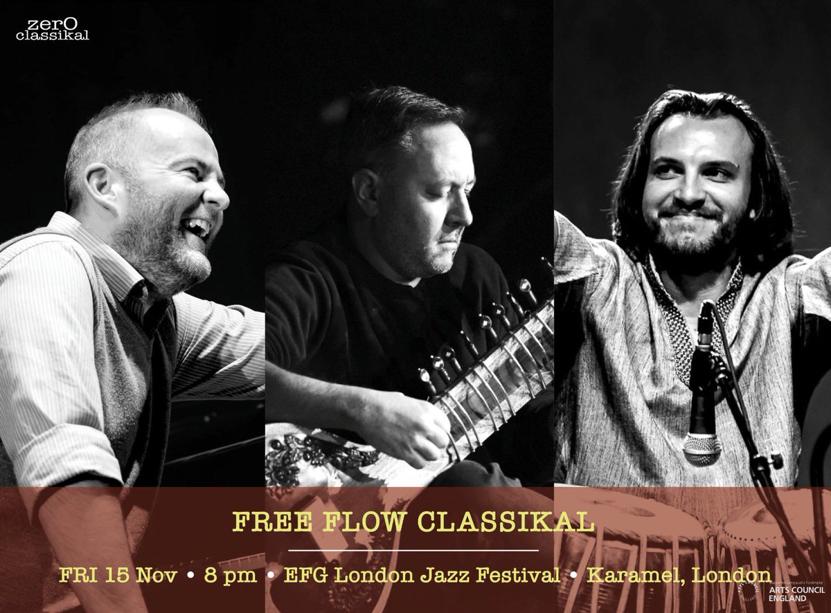 Just one day to go until FREE FLOW CLASSIKAL is at Karamel London as part of #LondonJazzFestival to explore South Asian Classical music through the medium of free improvisation. No boundaries - No limits.

In partnership with
@Karamel_London @Collage_Arts