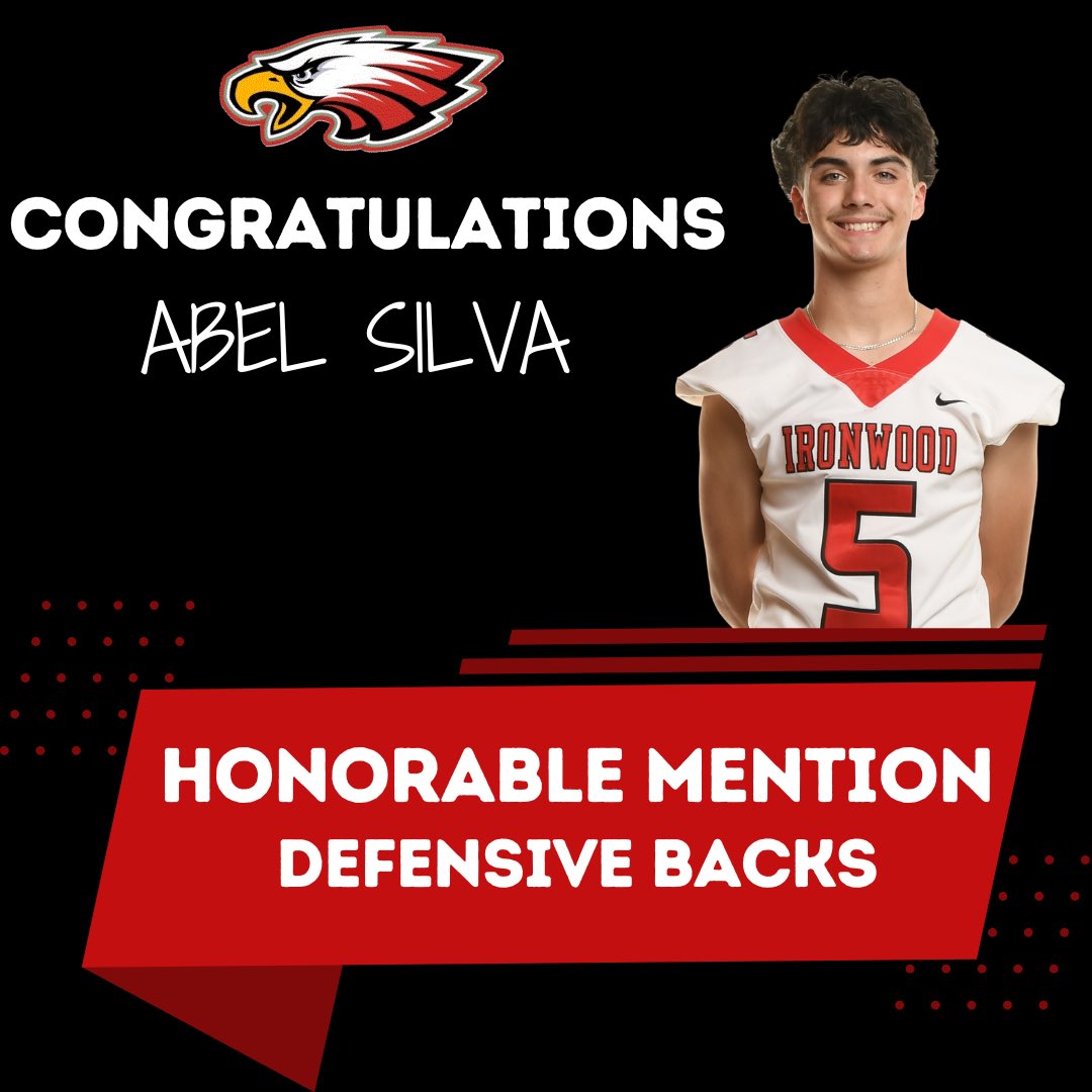 Ironwood Eagles Football (@ironwoodfball) on Twitter photo Congratulations to our Northwest Valley Region Defensive Honorable Mentions, Jordy Coti, Conner Crane, and <a href="/SilvaXadiel1/">Xadiel “Abel” Silva</a>. Great work this year! Congratulations to our Northwest Valley Region Defensive Honorable Mentions, Jordy Coti, Conner Crane, and <a href="/SilvaXadiel1/">Xadiel “Abel” Silva</a>. Great work this year!