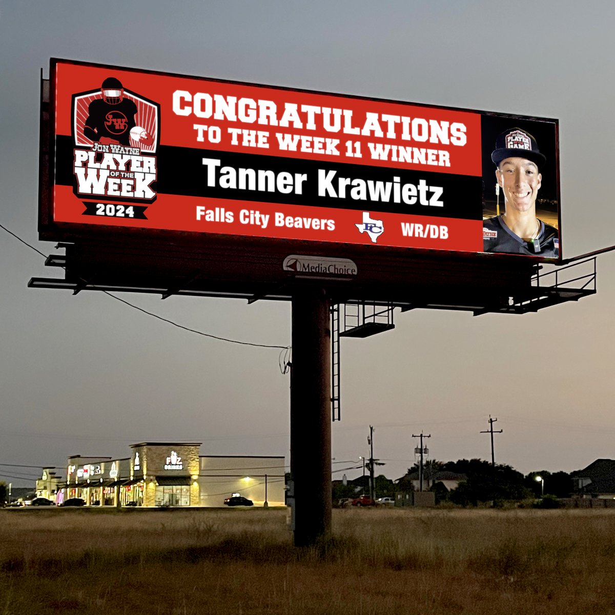 Jon Wayne Service Company (@jonwayneair) on Twitter photo Have you seen our POTW Billboard on 1604 near Autumn Run Lane? Currently featuring Tanner Krawietz and Ansley Gates from Falls City High School, the Week 11 Jon Wayne Player of the Week, and Sideline Star of the Week. @SAFBW860 <a href="/SA_Gunslingers/">San Antonio Gunslingers</a> <a href="/tannerkrawietz/">Tanner Krawietz</a> <a href="/FallsCityISD/">Falls City ISD</a> Have you seen our POTW Billboard on 1604 near Autumn Run Lane? Currently featuring Tanner Krawietz and Ansley Gates from Falls City High School, the Week 11 Jon Wayne Player of the Week, and Sideline Star of the Week. @SAFBW860 <a href="/SA_Gunslingers/">San Antonio Gunslingers</a> <a href="/tannerkrawietz/">Tanner Krawietz</a> <a href="/FallsCityISD/">Falls City ISD</a>