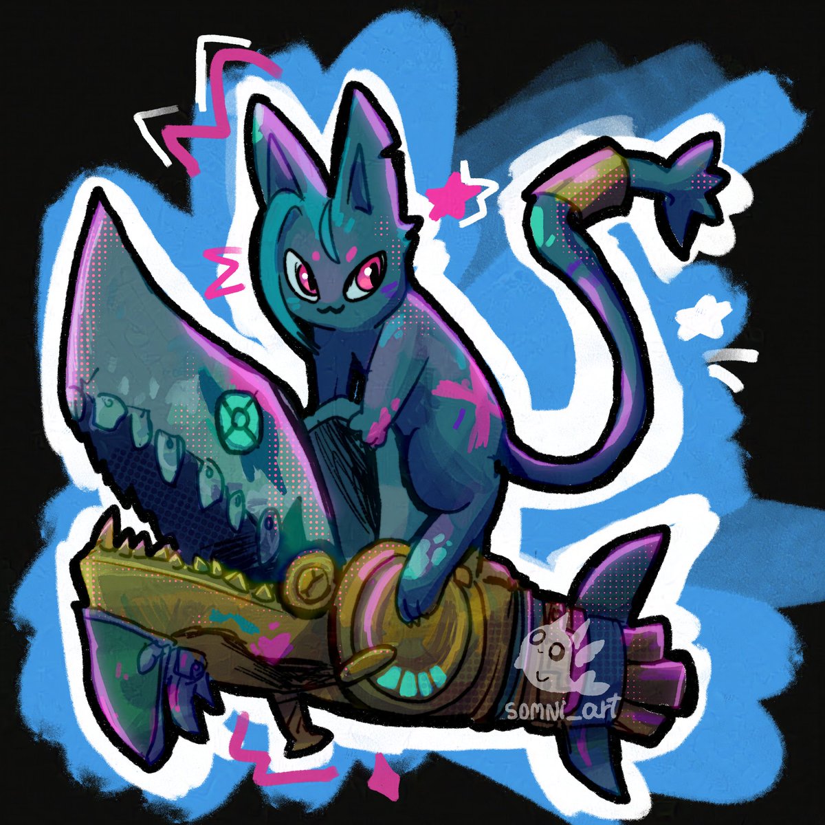 Sandy_Melon8's tweet photo. Hello 👉👈 I drew Jinx as a cat  I hope u like it

#ArcaneSeason2 #arcanefanart 
#arcanejinx https://t.co/pvNNMwosE7