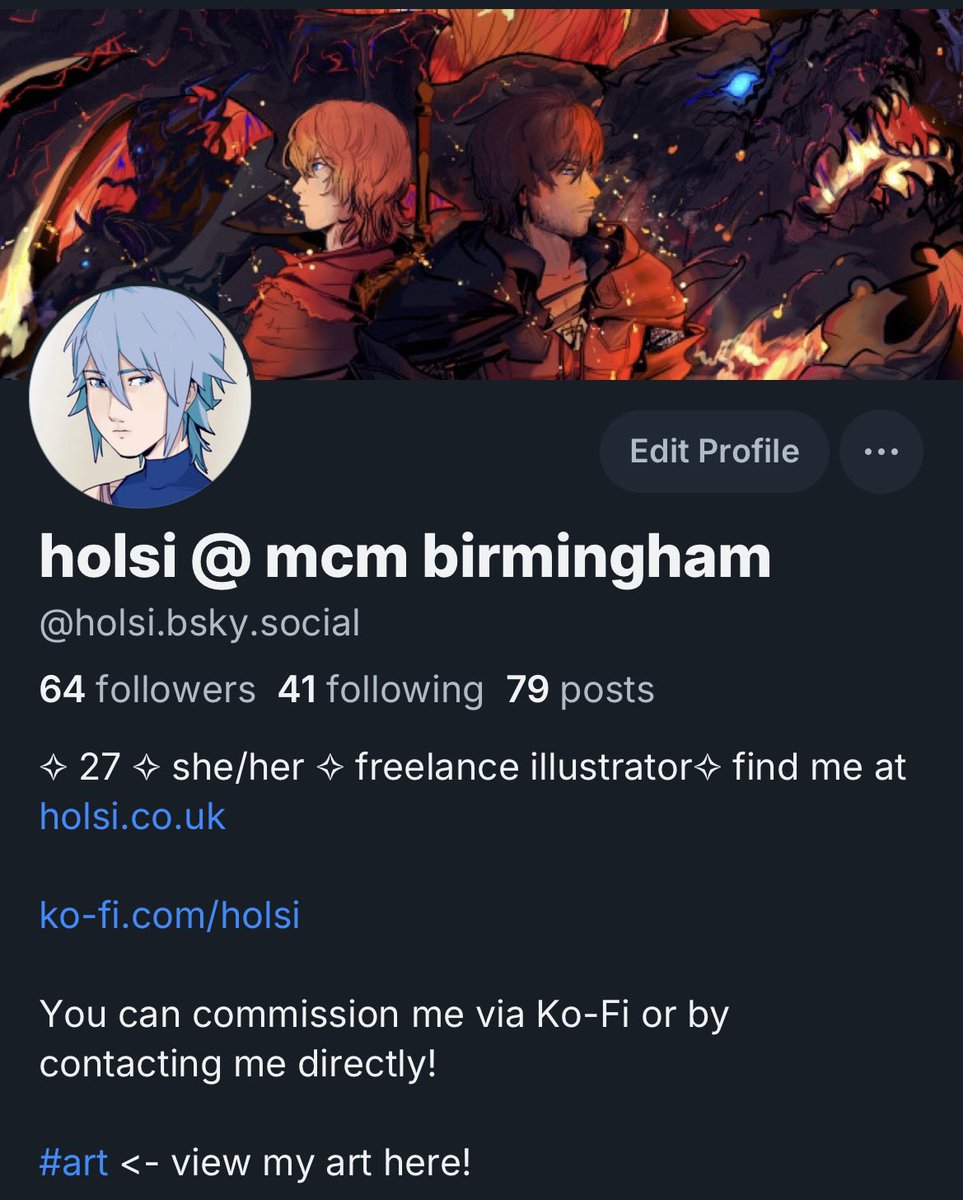 _holsi's tweet image. So anyway! I’m deleting all art off this account (which hurts but needs must)
All my art is posted:
On my tumblr (@/holsi)
Or of course on my website 🫡

And is currently being reuploaded to my blue sky acc

So please follow me over there! 🫶