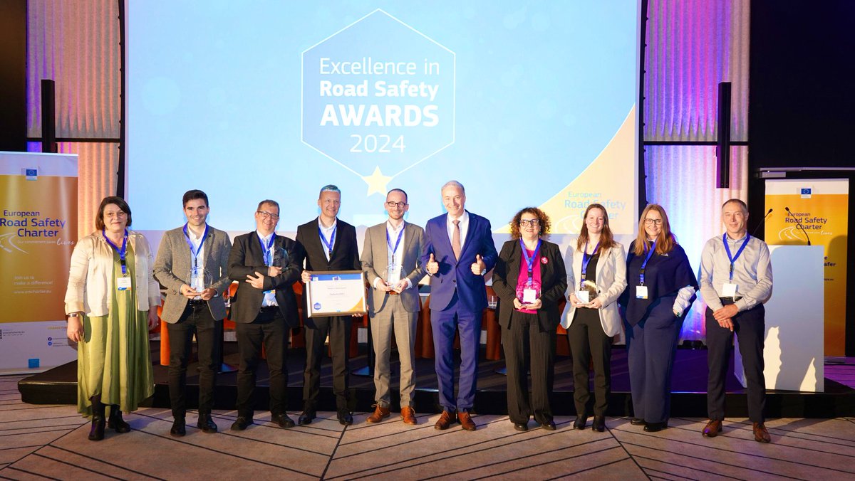 MagdaKopczynska's tweet image. 🎉 Heartfelt congratulations to the #ERSCAwards24 winners!
A special thank you to all applicants who make a remarkable contribution to #RoadSafety! You are paving the way for #VisionZero thanks to your innovative initiatives.
🔗 europa.eu/!YfwCC6