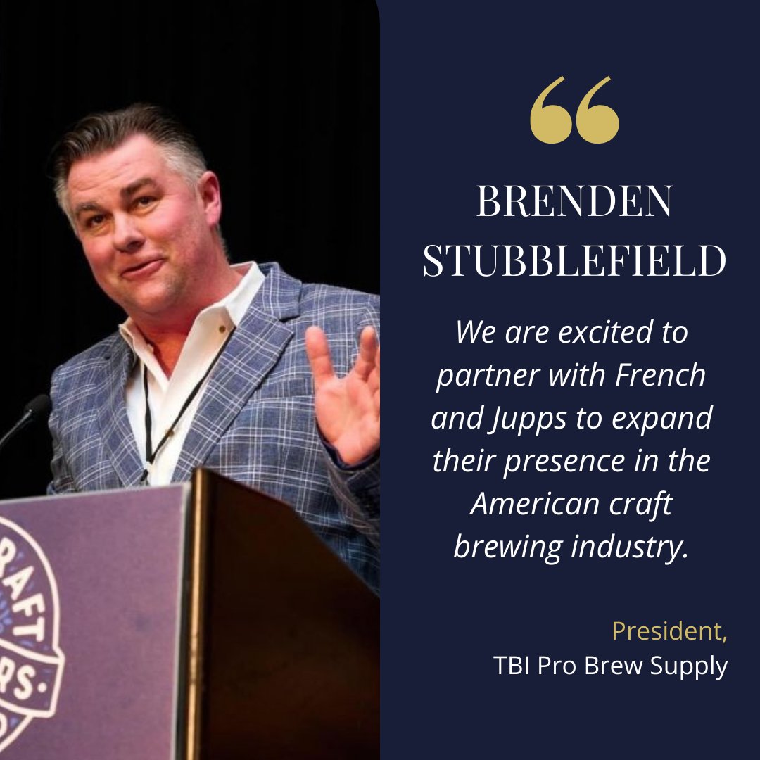 ProBrewSupply's tweet photo. 📢 Exciting News: TBI Pro Brew Supply Partners with French & Jupps! 🍻

We’re thrilled to reintroduce French & Jupps’ high-quality malts—previously recognized in the U.S. as William Crisp Malts—exclusively through TBI Pro Brew Supply! Following the transition from RahrBSG, this partnership emphasizes our commitment to delivering top-notch ingredients with unmatched service for breweries across the U.S.

Why this matters: ✨ Access to the same exceptional roasted malts crafted with heritage and quality ✨ Reliable, consistent flavor profiles and ASBC standards ✨ Trusted by brewers worldwide, supported by the Maltsters Association of Great Britain, Craft Maltsters Guild, and Brewers Association

Brewers, ready to learn more? Connect with your TBI Pro Brew Supply representative or reach out to orders@probrewsupply.com to secure your order today!

🔗 Read the full press release here: https://t.co/gANzou2mFV

#FrenchAndJupps #ProBrewSupply #WilliamCrisp #BrewingMalt #CraftBrewing #MaltSuppliers #BrewingIngredients #BeerMakers #QualityMatters #BrewersAssociation