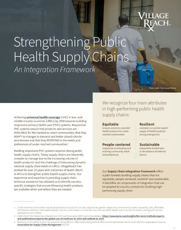 Achieving #UHC requires strengthening all aspects of the health system, including supply chains. Supply chains must be integrated to be high-performing to build responsive primary health care systems. Learn more with our Supply Chain Integration Framework: bit.ly/3RONQvE