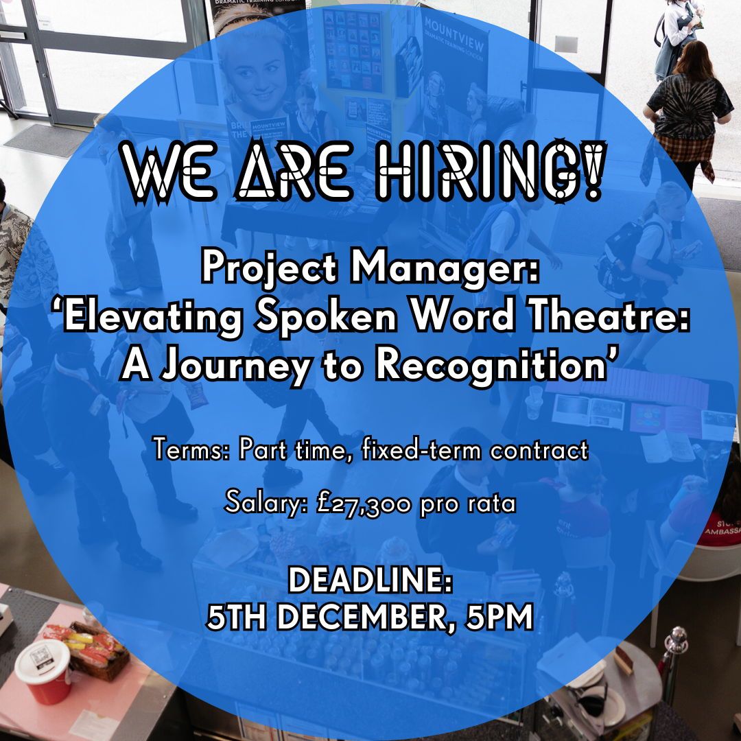 We're Hiring!

Theatre Peckham is looking for a Project Manager to deliver a 2.5 year project. If you have project management and facilitation skills, we want to hear from you!

Read the job description: buff.ly/4fN8OU9 

#ArtsJobs #CreativeOpportunities <a href="/EsmeeFairbairn/">Esmée Fairbairn</a>