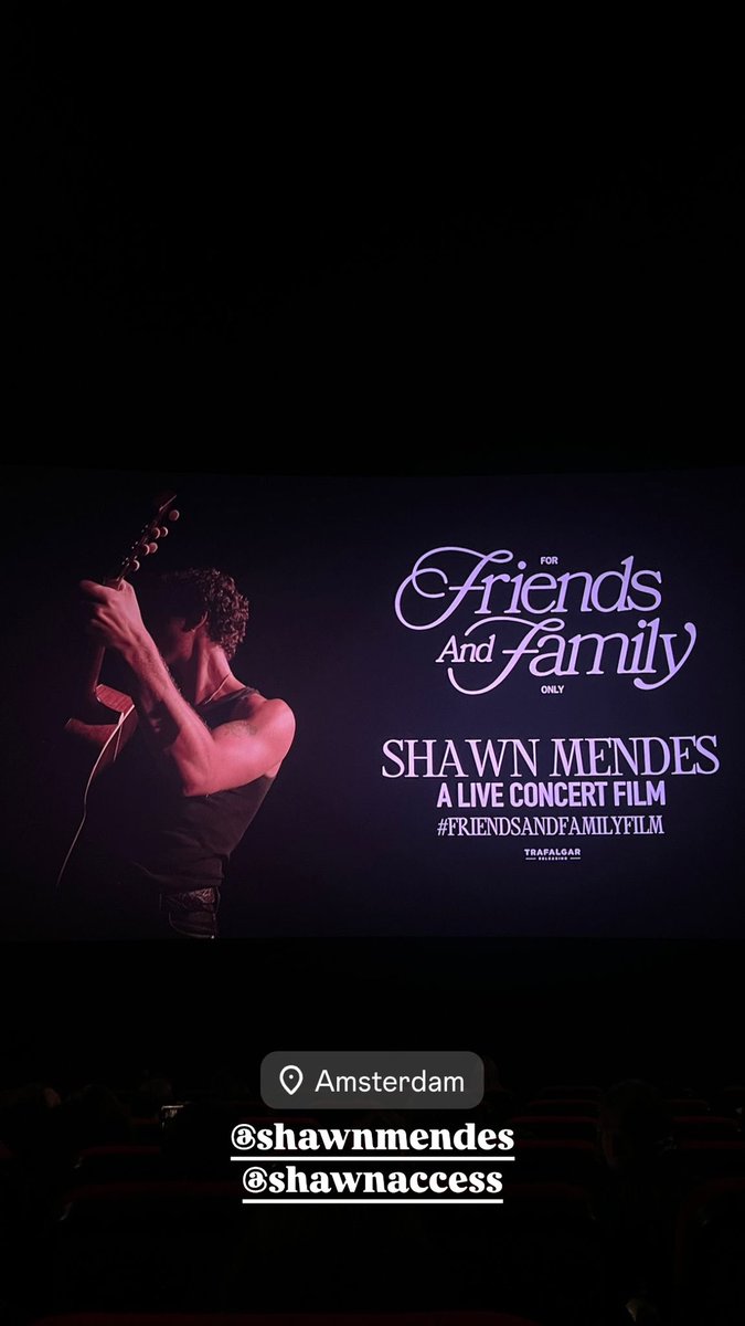 Watching #ForFriendsAndFamilyOnly in Amsterdam 🤍❤️ <a href="/ShawnMendes/">Shawn Mendes</a> <a href="/ShawnAccess/">ShawnAccess</a>