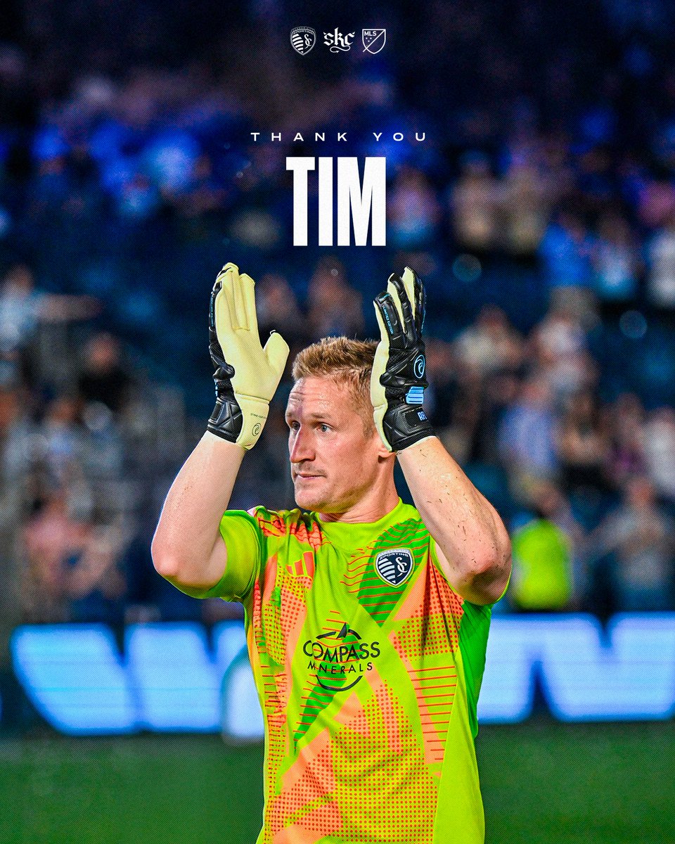 SportingKC's tweet photo. Club leader in regular-season wins, shutouts &amp; saves. A force to be reckoned with in goal.

Thank you, Tim.

#SportingKC https://t.co/Yb5LBb0Na6