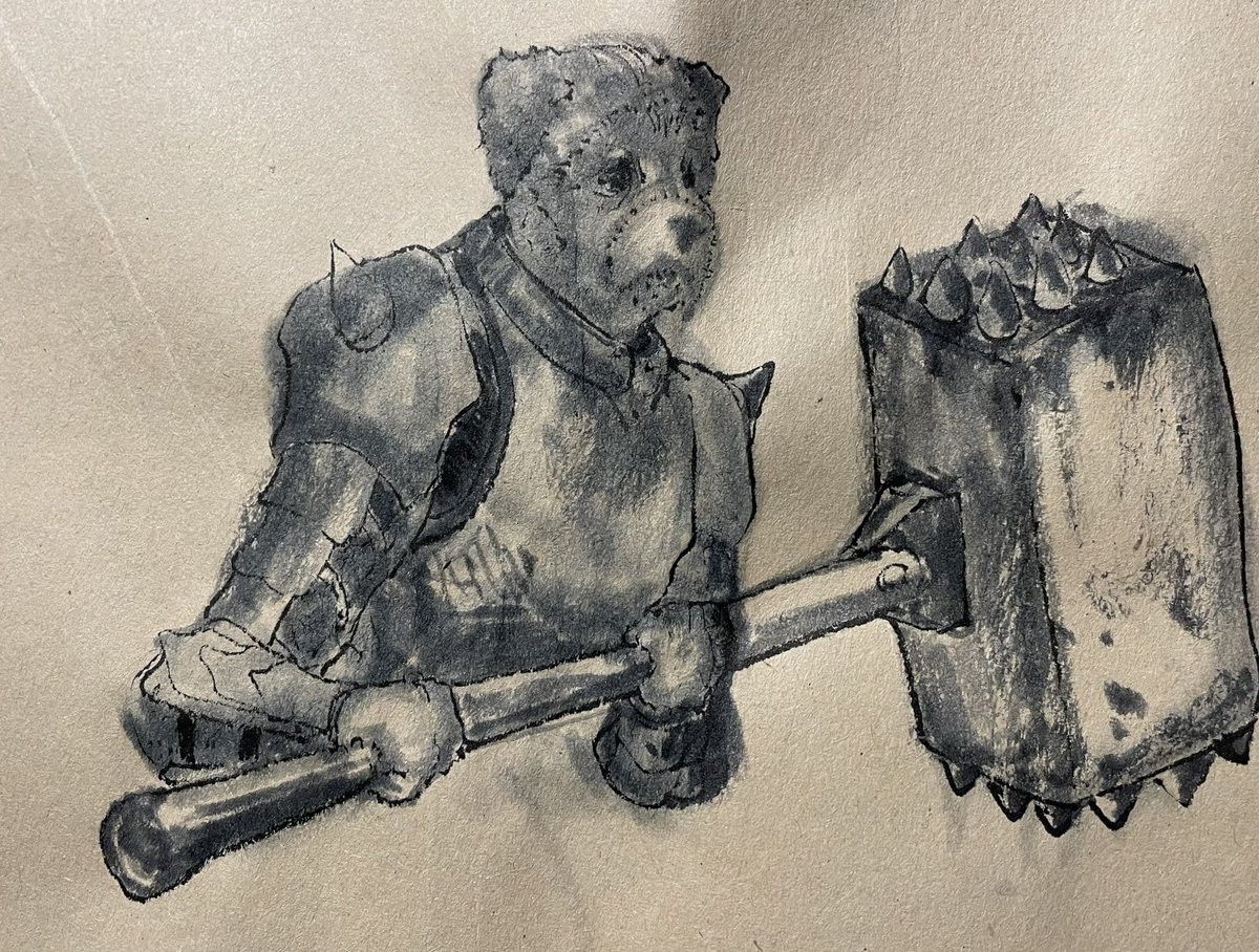 The sacred weapon burnt any supply
that it touched.