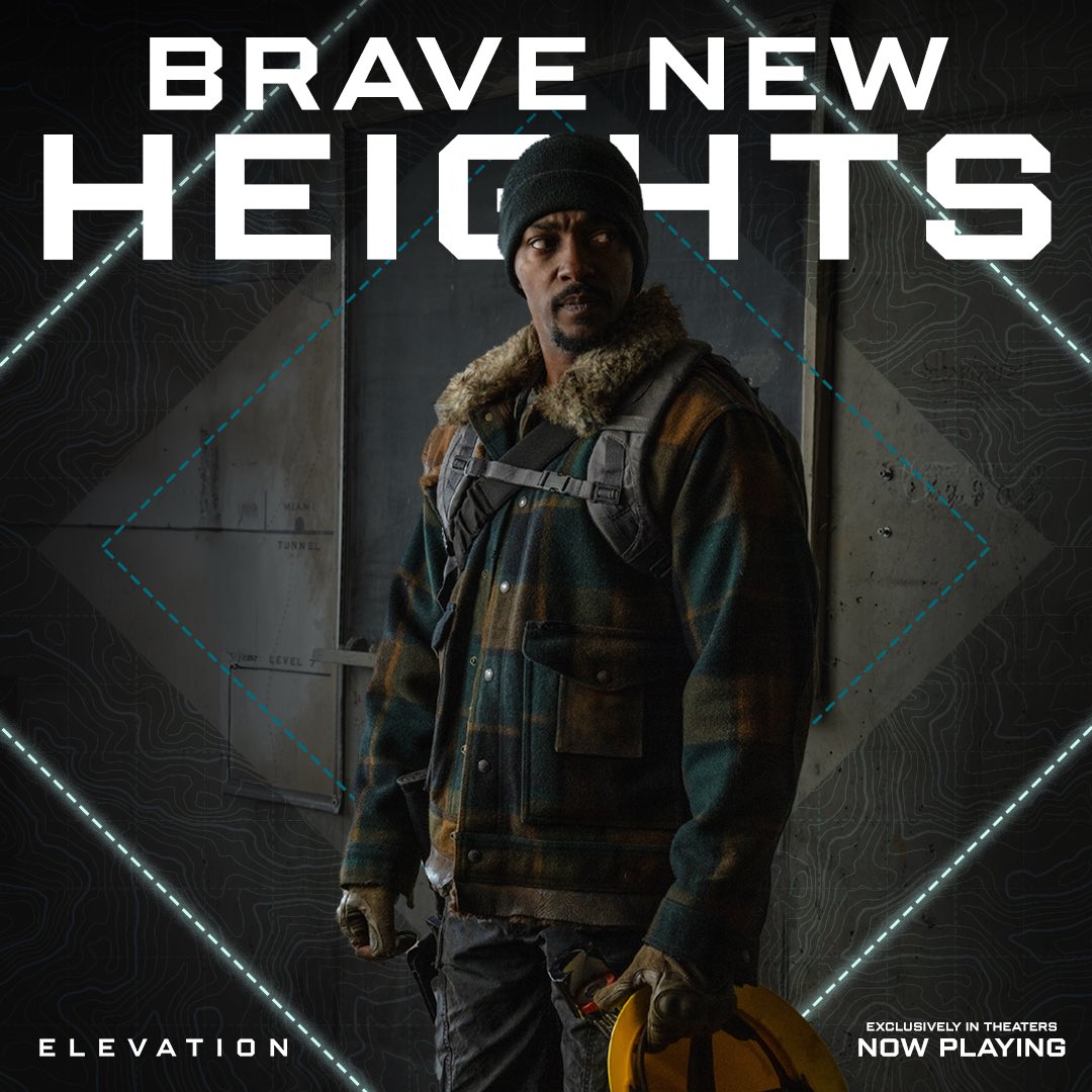 #ElevationMovie takes the action to new heights. See Anthony Mackie in the film - now playing exclusively in theaters. Get tickets: elevationmovie.com/tickets