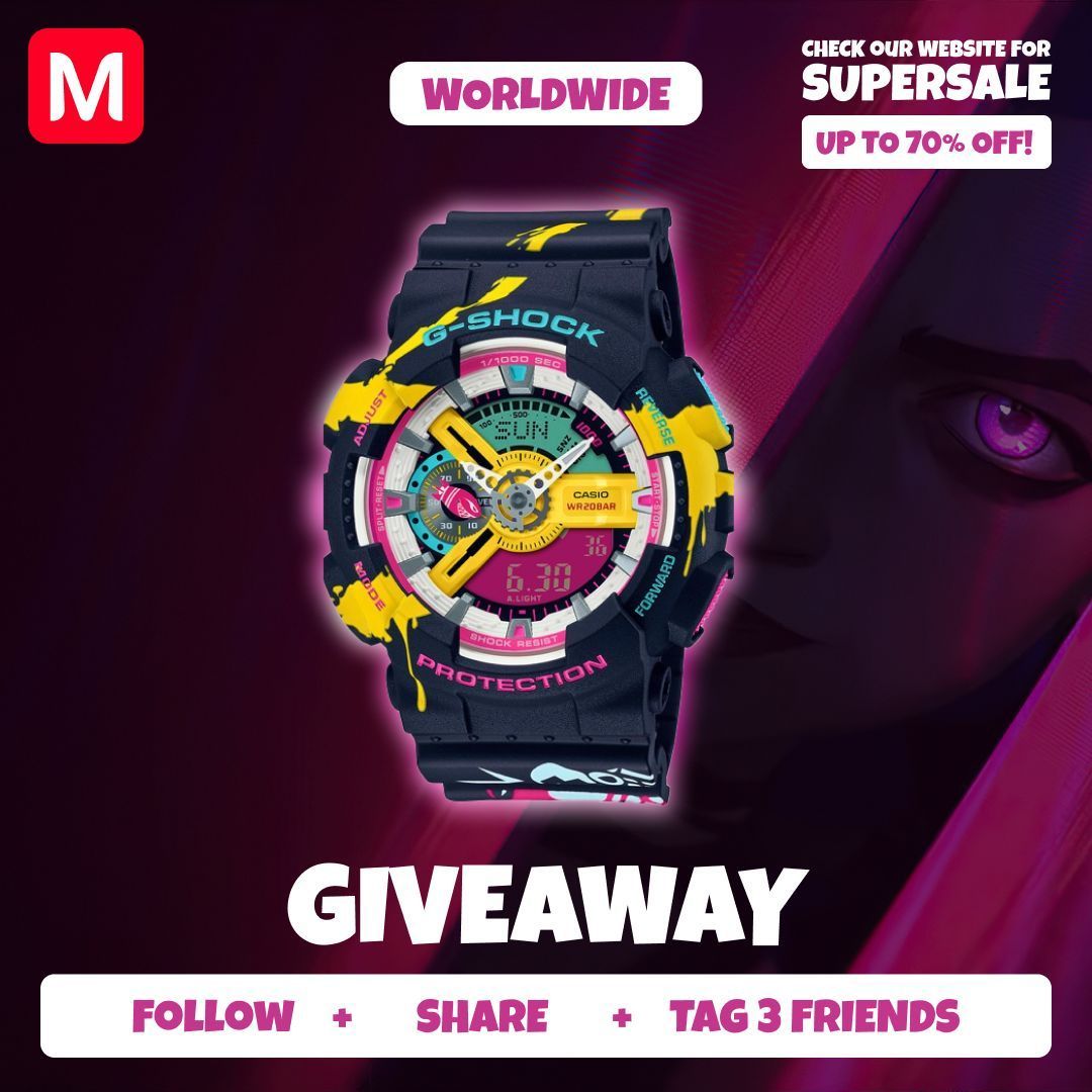🐒 GIVEAWAY 🐒
Celebrate the new season of Arcane with us! 🎉
LEAGUE OF LEGENDS x Casio G-SHOCK Watch
🛑buff.ly/48QZCff
How To Enter:
💙 Follow us
💙 Share this post
💙 Tag 3 friends

For more info: 
🛑buff.ly/4evQii0
#GIVEAWAY #Arcane #LeagueofLegends #Watch