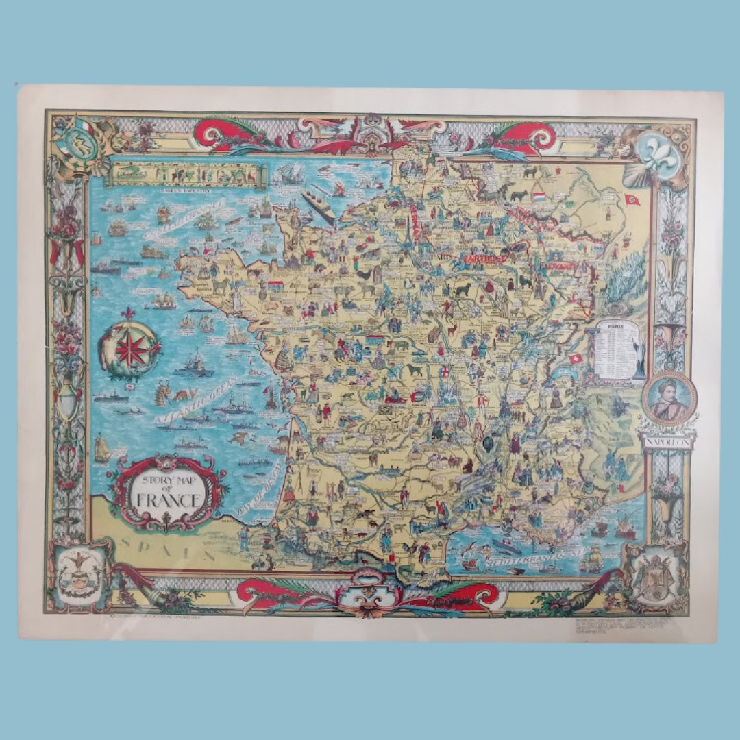 mapmapnmap's tweet image. 🗺️ Journey through Italy and France with these beautifully illustrated vintage maps! Each map is filled with cultural icons and landmarks, capturing the essence of two historic countries. Perfect for map lovers, history enthusiasts, and travel dreamers! 🇮🇹🇫🇷✨