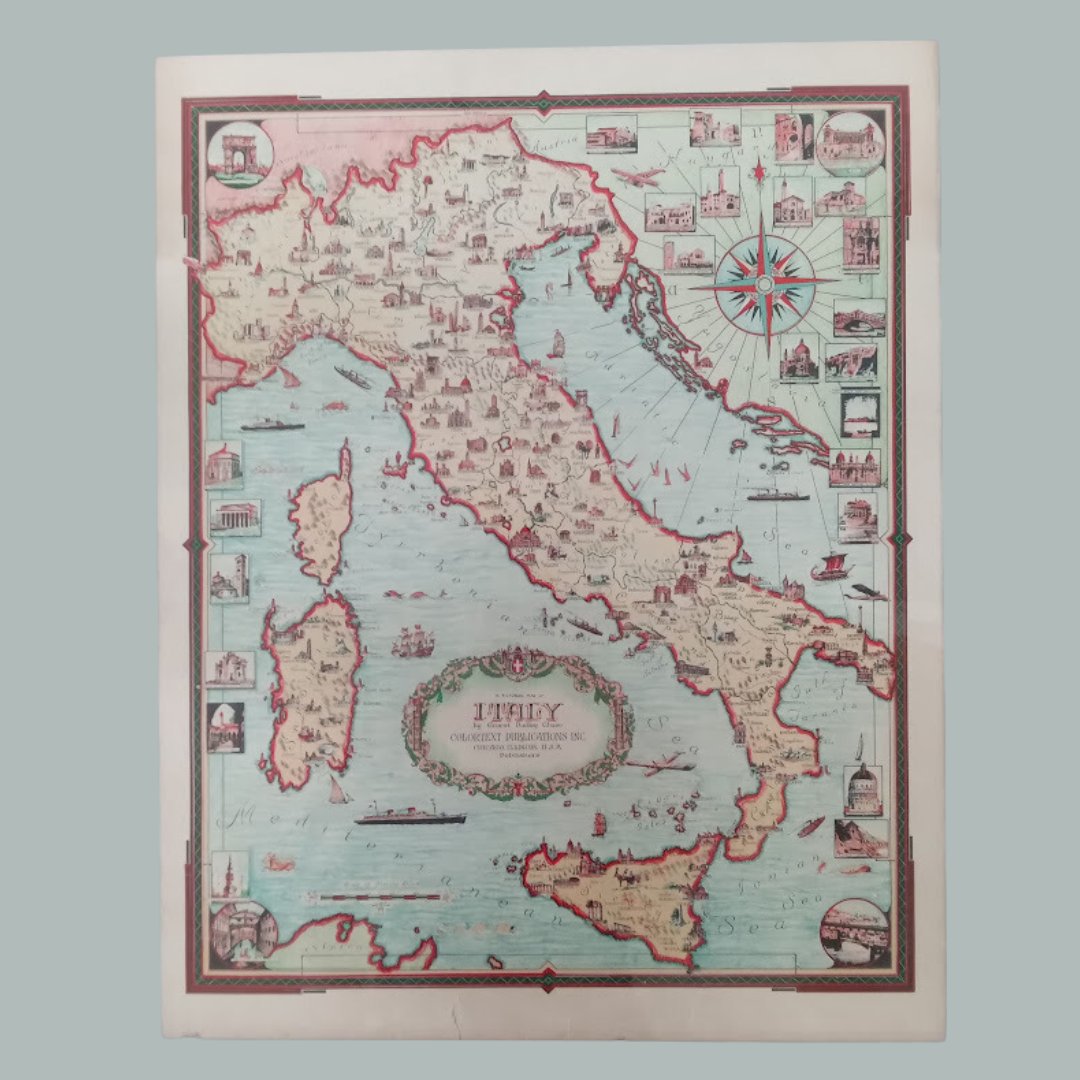 mapmapnmap's tweet image. 🗺️ Journey through Italy and France with these beautifully illustrated vintage maps! Each map is filled with cultural icons and landmarks, capturing the essence of two historic countries. Perfect for map lovers, history enthusiasts, and travel dreamers! 🇮🇹🇫🇷✨