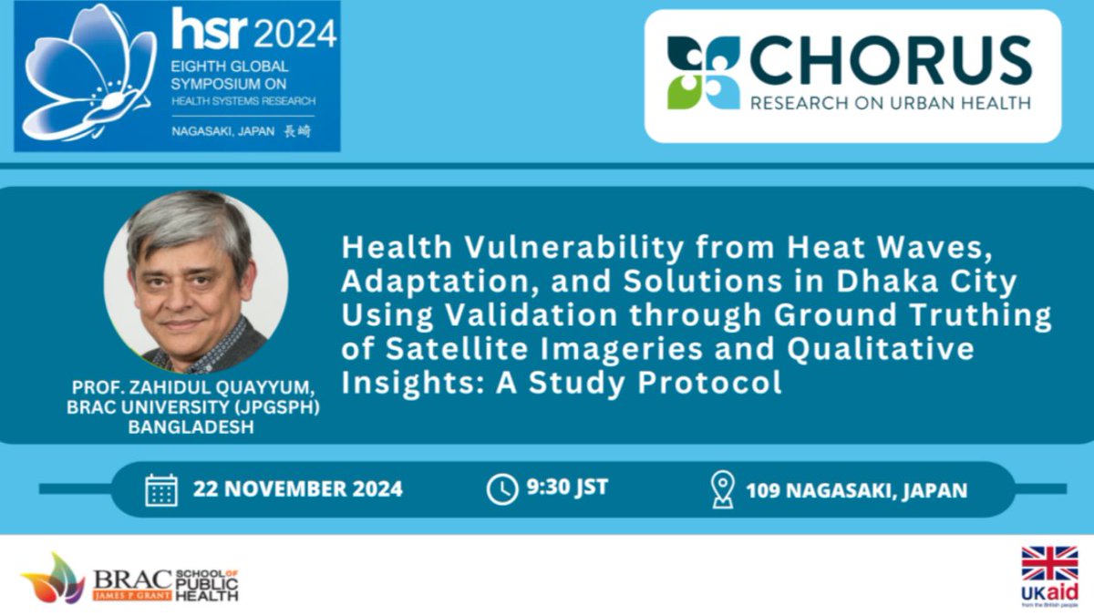 Helen Elsey (@helenelsey) on Twitter photo Looking forward to hearing from @CHORUS colleagues <a href="/Zahid_Quayyum/">Zahidul Quayyum.</a> on heat and health in cities hit hardest by climate change. If you are in Nagasaki #HSG2024 join us 👇 Looking forward to hearing from @CHORUS colleagues <a href="/Zahid_Quayyum/">Zahidul Quayyum.</a> on heat and health in cities hit hardest by climate change. If you are in Nagasaki #HSG2024 join us 👇