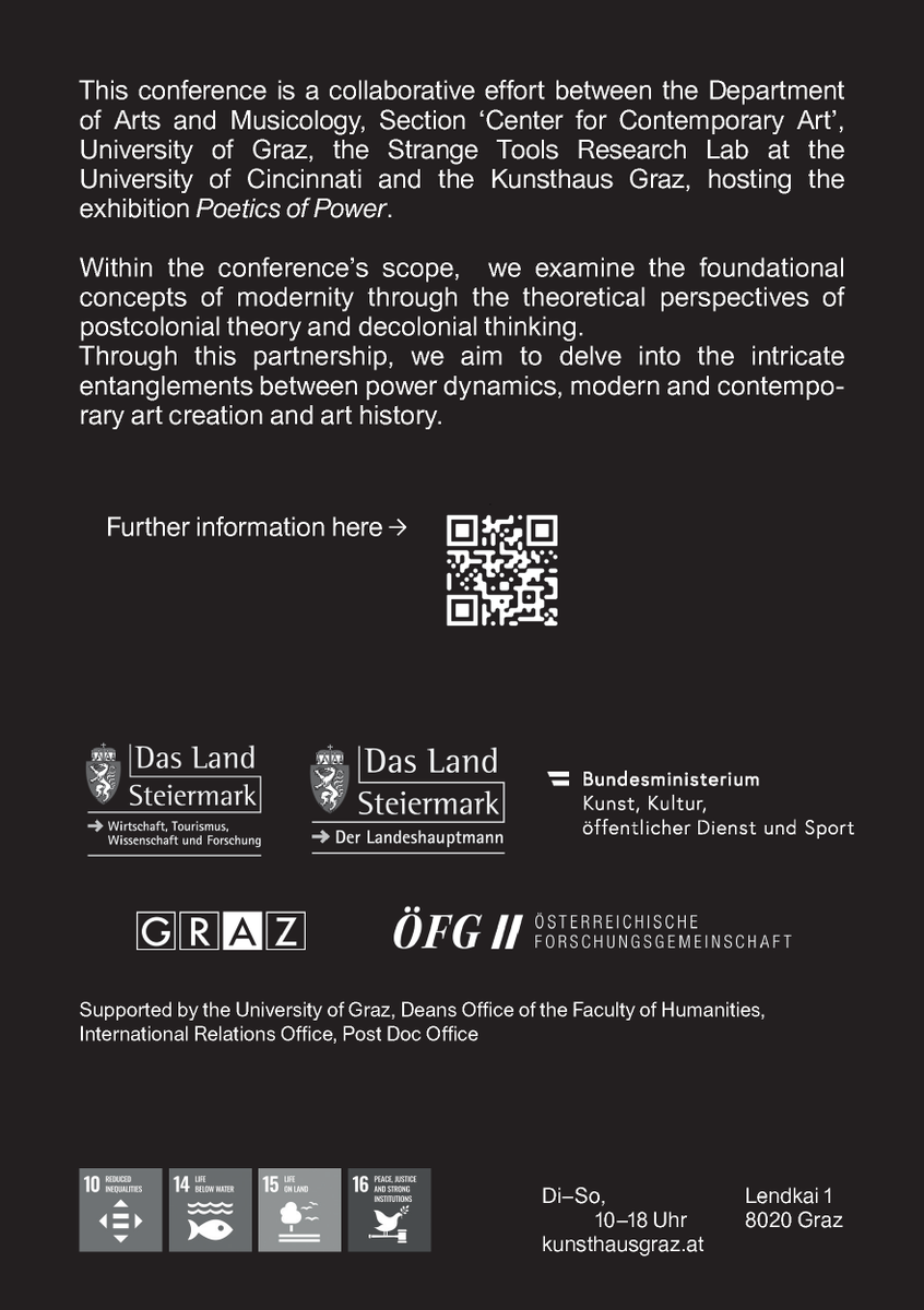 .<a href="/MarchartOliver/">Oliver Marchart</a> hält morgen, 15.11., einen Vortrag zu "Senghorian Modernity. A Post-foundational
Universalism in Art, Politics and Philosophy" im Rahmen des Symposiums "Entanglements - The Politics of Aesthetics and Retelling of Modernisms and Modern Art" <a href="/UniGraz/">Uni Graz/University of Graz</a>|Kunsthaus Graz