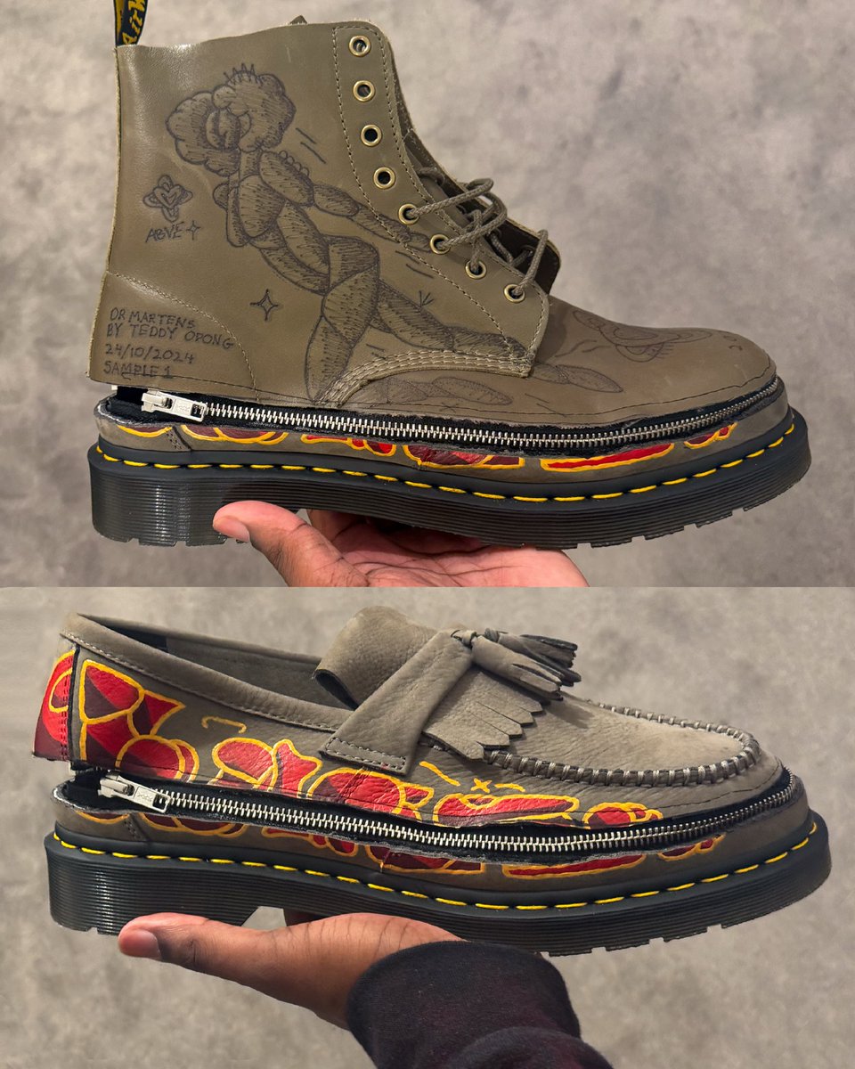 daniel_adetona's tweet photo. My first prototype for the Dr martens 2 in 1 shoe👞 https://t.co/AygBnQMief