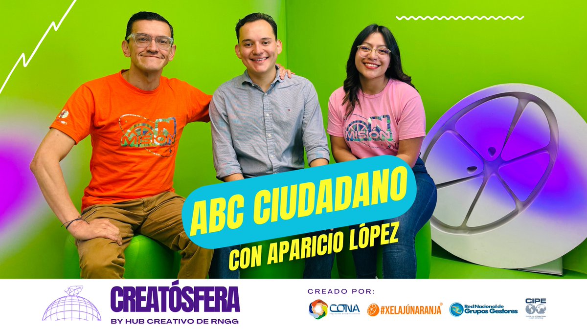 🎙️ ¡Nuevo episodio de Creatósfera! 🎙️
Nos acompaña Aparicio López, un  apasionado por hacer realidad el ABC ciudadano a través de la participación y cambio social con pequeños pasos constantes. 🌱💪
🔗 ¡Escúchalo! 
Youtube: youtu.be/jSyCNz1VBko?si…
Spotify: open.spotify.com/episode/31jSif…