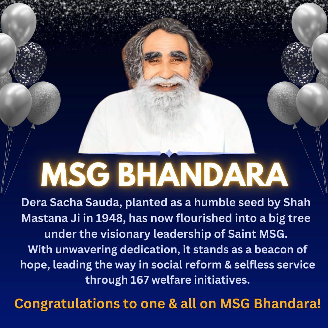 ItsParvInsa's tweet photo. Saint Dr. Gurmeet Ram Rahim Singh Ji Insan, also known as Saint Dr MSG Insan, is a spiritual leader who has made a significant impact on millions of lives. His #133rdIncarnationDay  is celebrated by his followers by doing Many Welfare Works like blood donation.

#SaiMastanaJi https://t.co/cawQkm1xv7