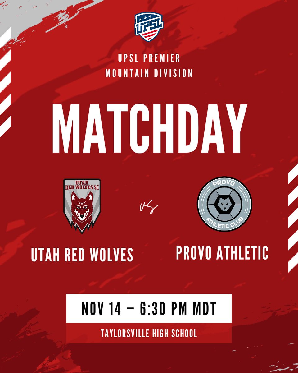 UTRedWolvesSC's tweet image. Last match of the UPSL regular season.

Up The Wolves 🐺 ⚽️

#RedWolves #PathToPro #Academy #UPSL #utahredwolves #DaleRedWolves #DefendTheDen #everygamecounts #PackTheDen