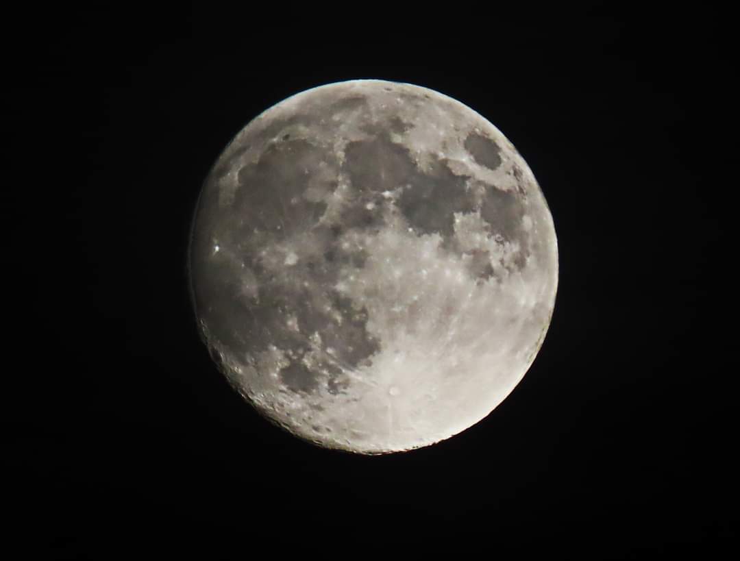 "There's a moon up in the sky, it's called the moon"

...may well be my favourite ever line from a song (by the B52s)

Tonight's moon - 97% full