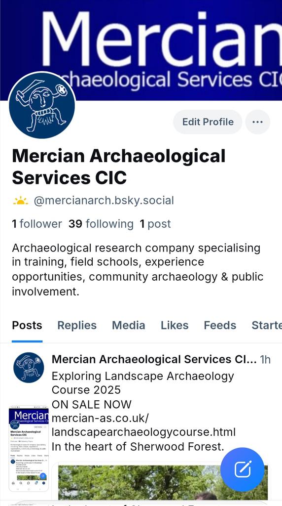 Hi All. 
We have set up a new #Bluesky! Account: mercianarch.bsky.social
Please give us a follow there if you are also on Bluesky!

#Archaeology #History