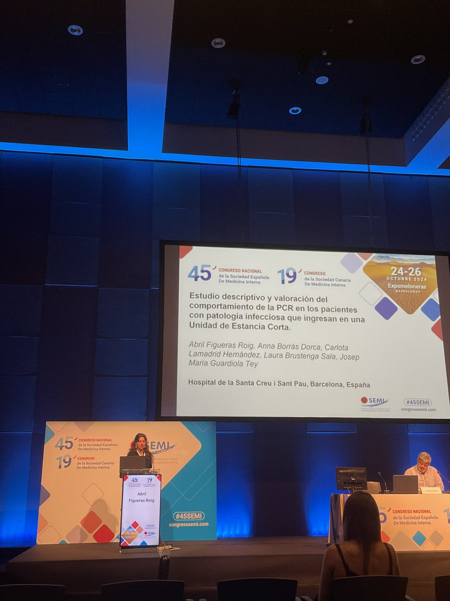 L’Abril Figueras, R3 de Sant Pau, va presentar a la #45SEMI un estudi descripriu sobre el comportament de la PCR dels pacients ingressats per una patologia infecciosa a una unitat d’estada curta.