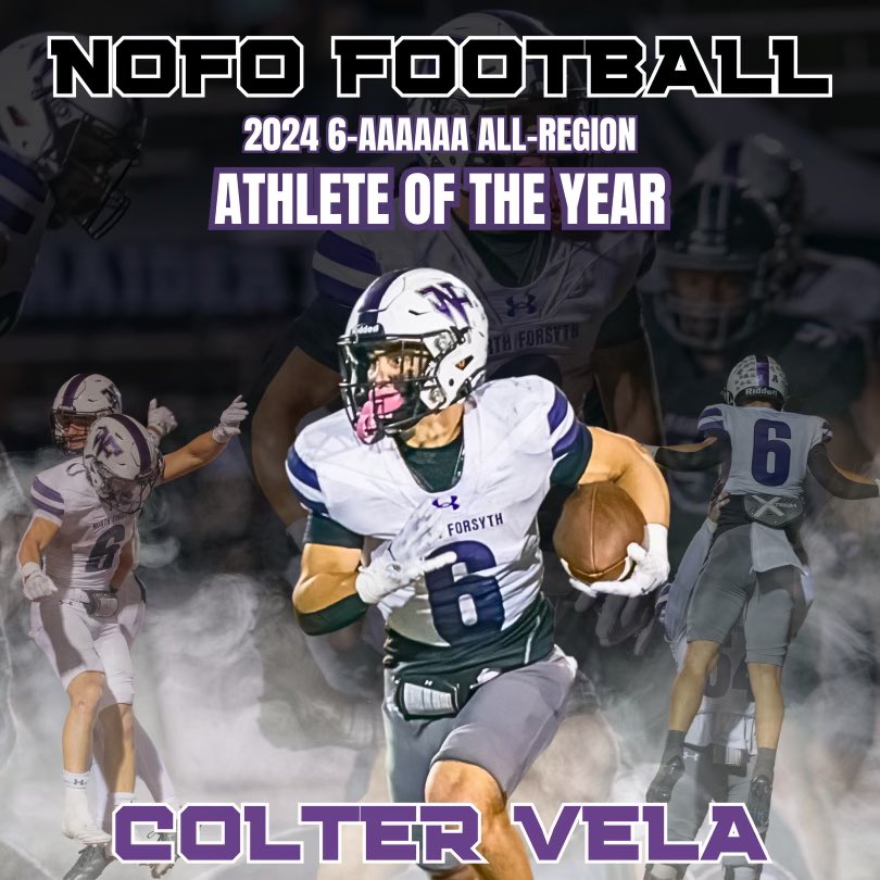 NorthForsythFootball (@nofofootball) on Twitter photo Back-2-Back Region Athlete of the Year!
Congratulations to <a href="/ColterVela/">Colter Vela</a> on his All-Region recognition! Back-2-Back Region Athlete of the Year!
Congratulations to <a href="/ColterVela/">Colter Vela</a> on his All-Region recognition!