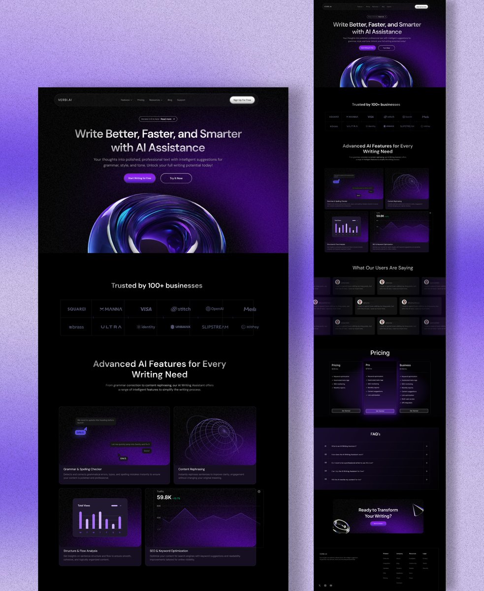Designed this Website for an Ai Startup 🚀

How is it?    DM me for your Design Project 📩