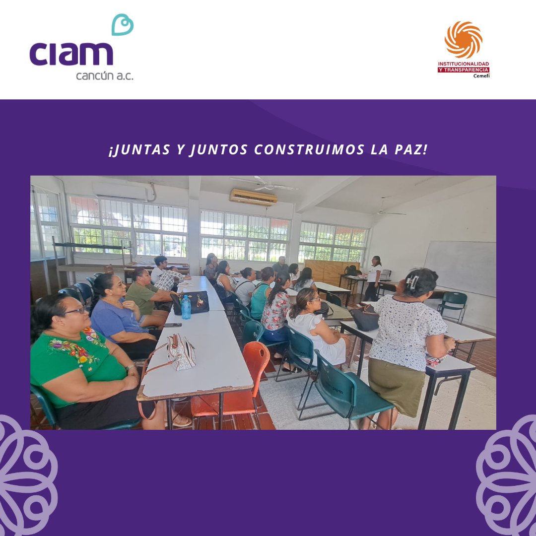 CIAM_Cancun's tweet photo. Esta semana concluimos con la Escuela para Padres. Fue una experiencia enriquecedora y llena de aprendizaje. Agradecemos a Conalep Cancún II por la invitación y por permitirnos ser parte  sumando también a madres y padres de familia en este camino de formación y crecimiento. https://t.co/SvTYSPC74P