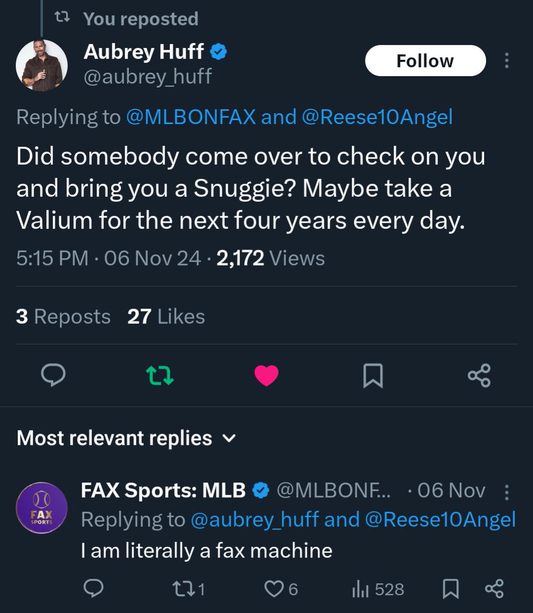 (Parody) FAX Sports: MLB tweet media