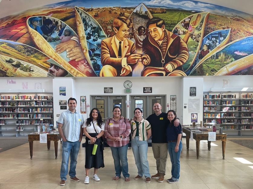Meet our #PartneredImpact team (Marcia, Sparrow, Vic &amp; Leticia), the driving force behind TPN’s social entrepreneurial growth, creating resources and relationships to support our mission. The team is pictured here with partners at the beautiful LA High School of the Arts!