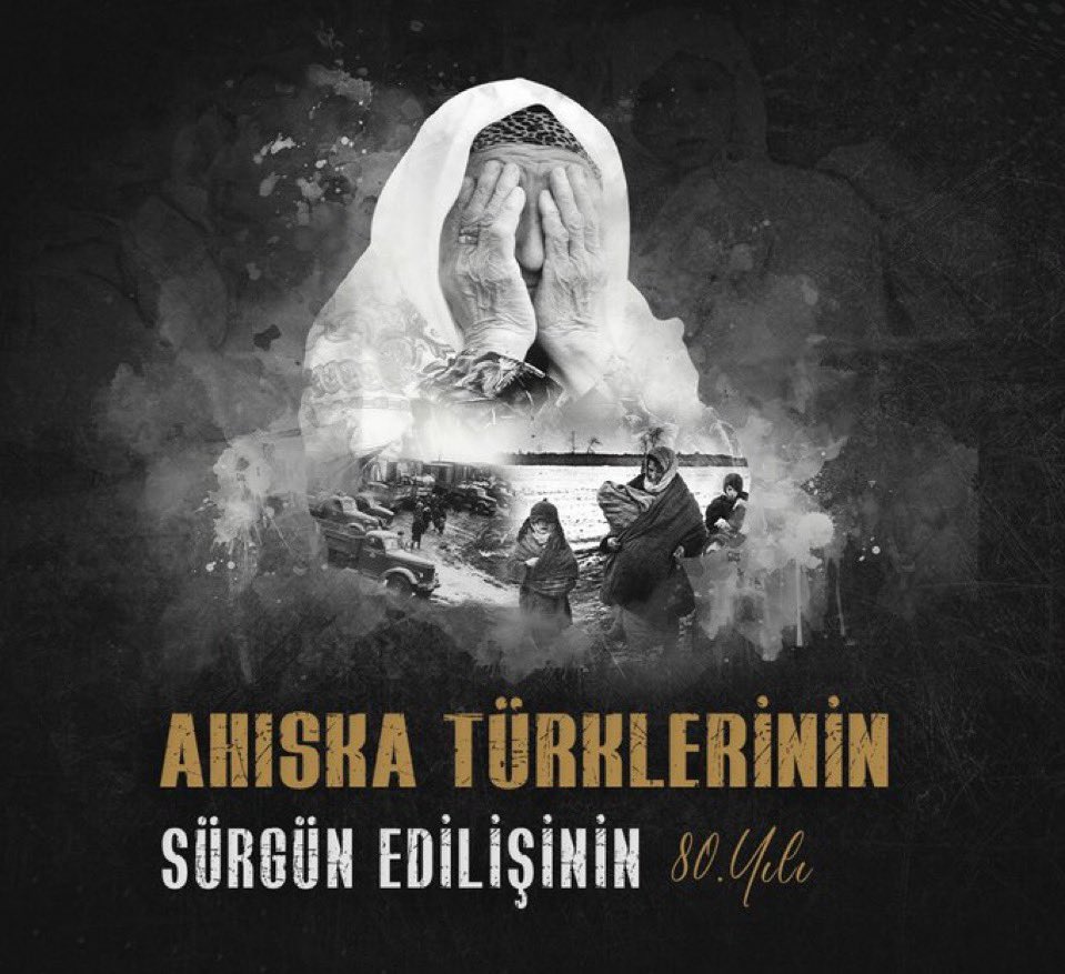 turpav's tweet image. 14 Kasım 1944&apos;te  Stalin&apos;in emriyle, #Ahıska&apos;da yaşayan Türkler, köklerinden koparılarak zorla sürgüne gönderildi. 
Sürgünde ve uzun yıllar devam eden baskı ve zulümler sonucu hayatını kaybeden tüm #AhıskaTürklerini saygı ve  rahmetle  anıyoruz. #AhıskaSürgünü