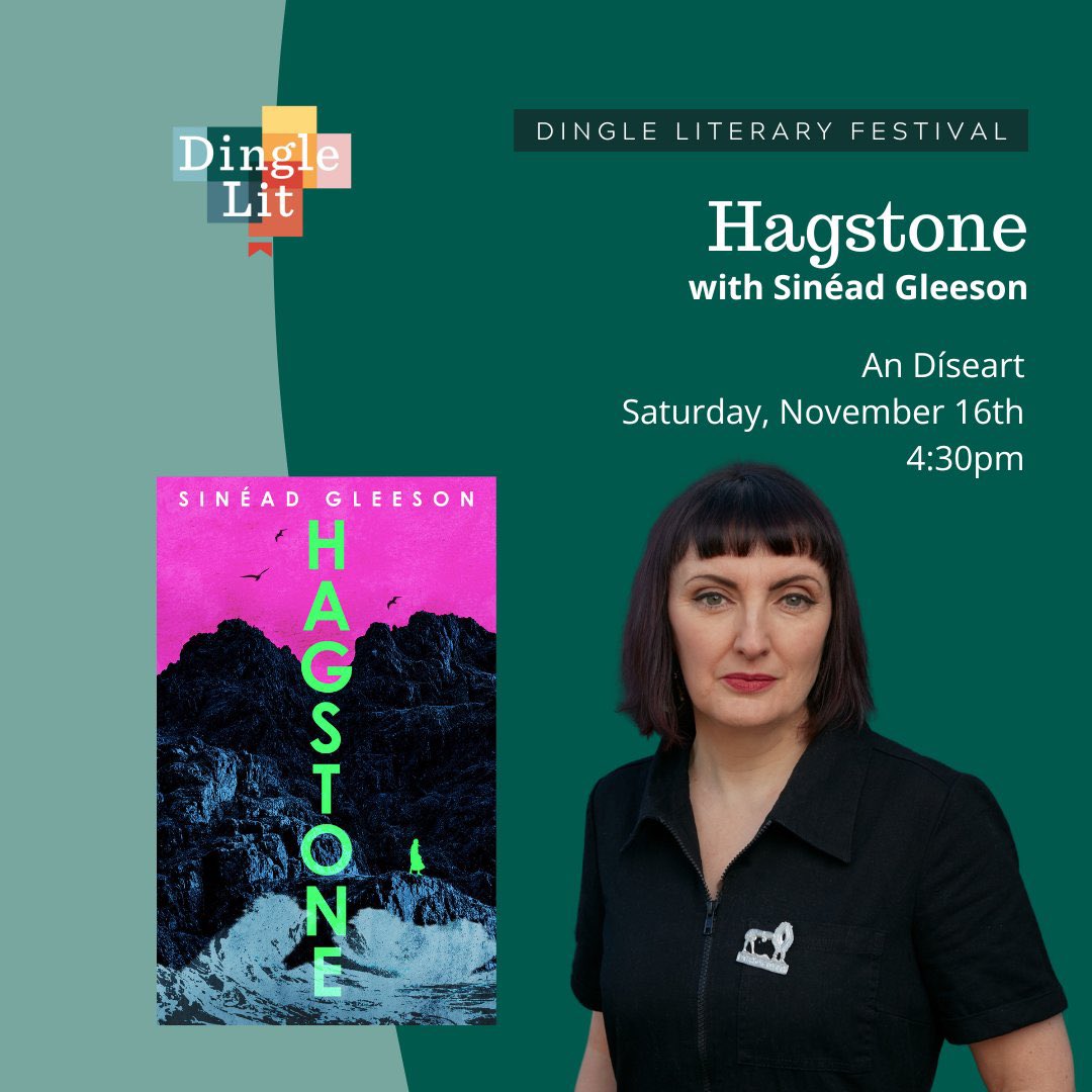 I’m really looking forward to chatting to the wonderful @sineadgleeson about her new novel ‘Hagstone’ as part of <a href="/DingleLit/">Dingle Literary Festival</a> on Saturday at the Díseart! Dingle Lit is one of my favourite festivals of the year - a great weekend i nDaingean Uí Chúis!