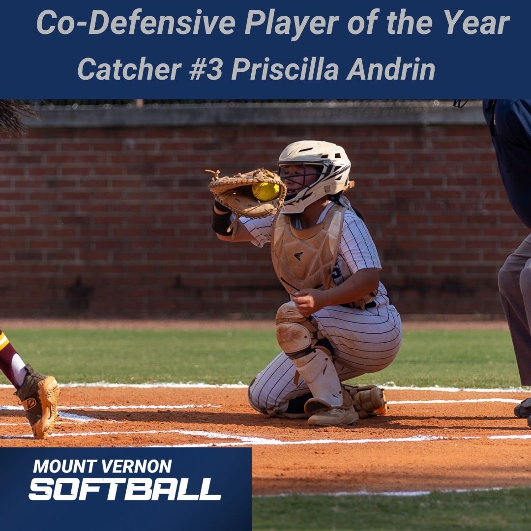 Mount Vernon Mustangs Softball (@mvm_softball) on Twitter photo Congratulations Priscilla Andrin on being selected the Region 5, Class A Co-Defensive Player of the Year! <a href="/MV_Athletics/">Mount Vernon Athletics</a> Congratulations Priscilla Andrin on being selected the Region 5, Class A Co-Defensive Player of the Year! <a href="/MV_Athletics/">Mount Vernon Athletics</a>