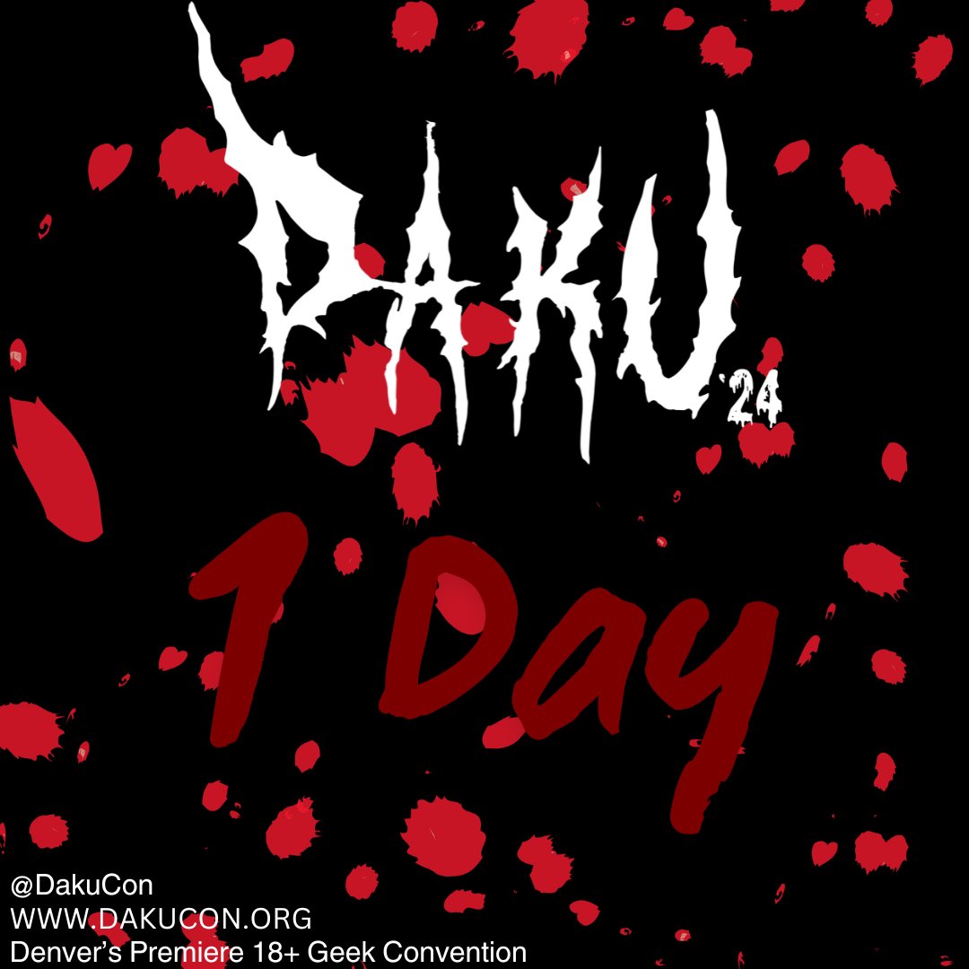 1 Day!!!
Pre-Reg can pick up badges today from 5-7p.
What are you looking forward to the most this weekend at DakuCon?
