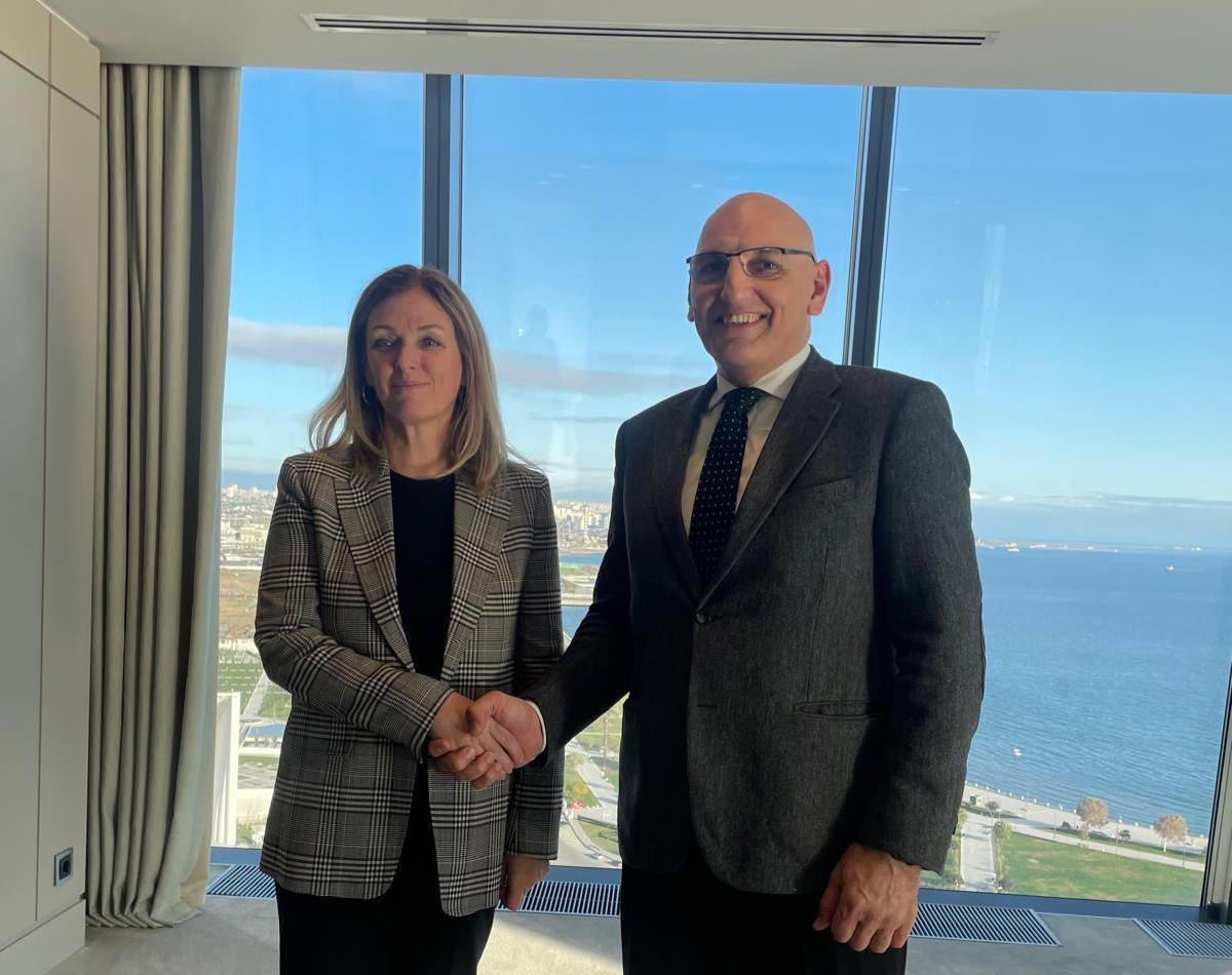 Thank you for the great meeting  Ambassador Elchin Amirbayov alongside #COP29. Timely discussion on the preparation of <a href="/UNDP/">UN Development</a> CPD and plans for green transition &amp; mine action.