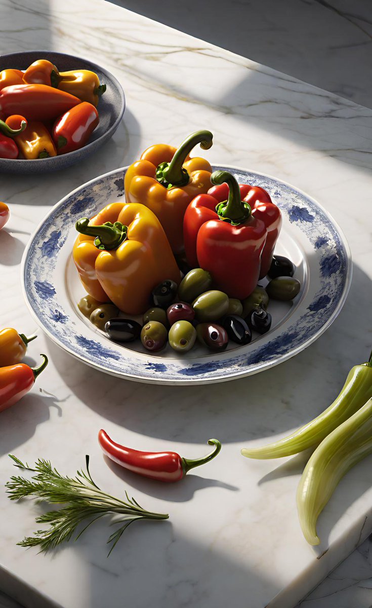 "¡Déjate seducir por el sabor de unos pimientos asados rellenos de picadillo de pavo, aceitunas, apio y cebolla, todo bañado en mantequilla! Una explosión de sabores que hará de tu almuerzo un festín irresistible. ¡No te lo pierdas!" 🧈🫑🧅🫒🫰😋