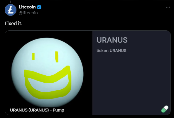 UranusLtc's tweet photo. @litecoin You've created a masterpiece. You are literally Pablo Picasso https://t.co/6yt32lH1we