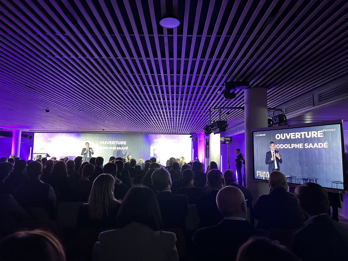 Ouverture du sommet de l’#IA à #Marseille par <a href="/RodolpheSaade/">Rodolphe Saade</a>, ça se passe à #Tangram, le centre d’innovation et de formation de <a href="/cmacgm/">CMA CGM Group</a>. A demain pour une journée de débats à l’<a href="/orangevelodrome/">Orange Vélodrome 🏡</a> avec des intervenants exceptionnels ! #AIMsummit <a href="/LaTribune/">La Tribune</a>