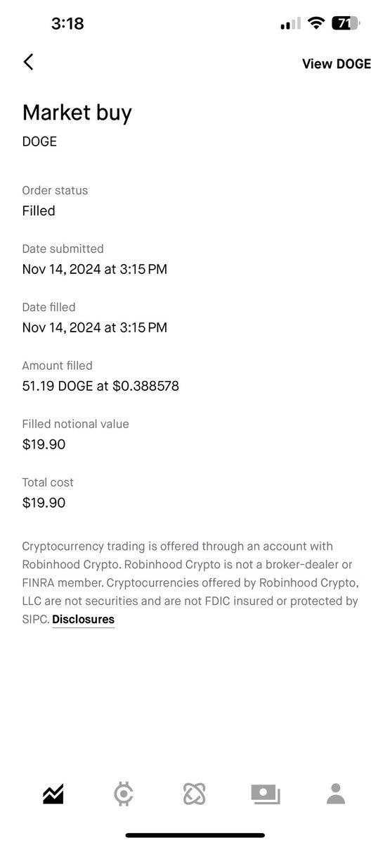 Seeing #DOGE popping off again is wild just put in my first buy in along time! #DogecoinToTheMoon