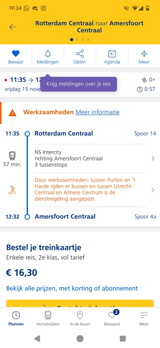 JansenAleike's tweet photo. @NS_online hi! Betekent dit dat ik morgen wel de directe intercity van Rotterdam Centraal naar Amersfoort Centraal gewoon nog kan nemen? Ben beetje in de war. https://t.co/tvCn9XVqfb