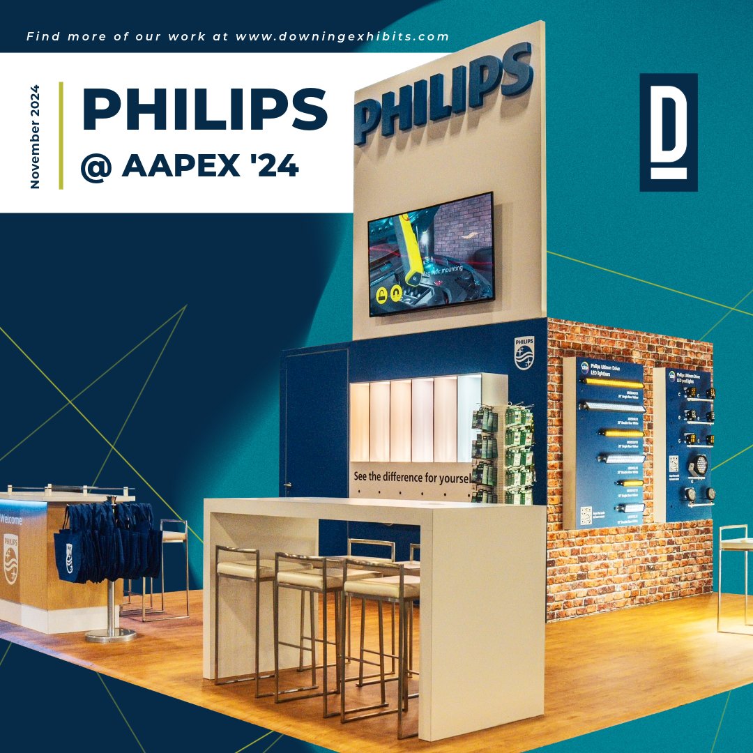 downingexhibits's tweet photo. We were excited to work on this new look for Philips at the AAPEX Show this year! https://t.co/4MRQNzdzm9