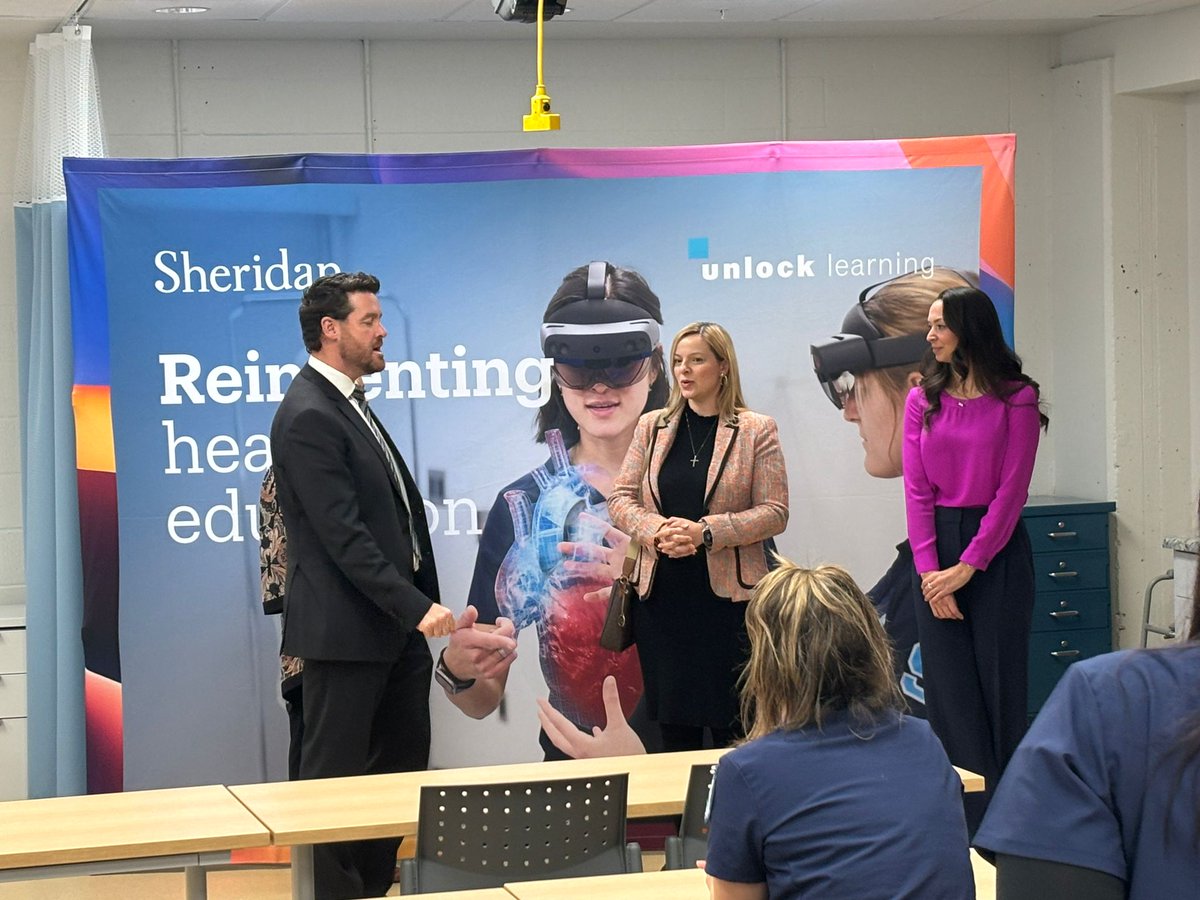 NatKusendova's tweet photo. In Mississauga, I visited The Village of Erin Meadows to see their Living Classroom. This partnership between @sheridancollege and @SchlegelVillage allows PSW students to alternate between gaining hands-on experience in a long-term care setting, and also receiving in-class instruction.

Our government recently expanded the number of Living Classrooms from 20 to 42 through a $11 million investment. This initiative will support the training of up to 1,300 new PSWs by 2026!