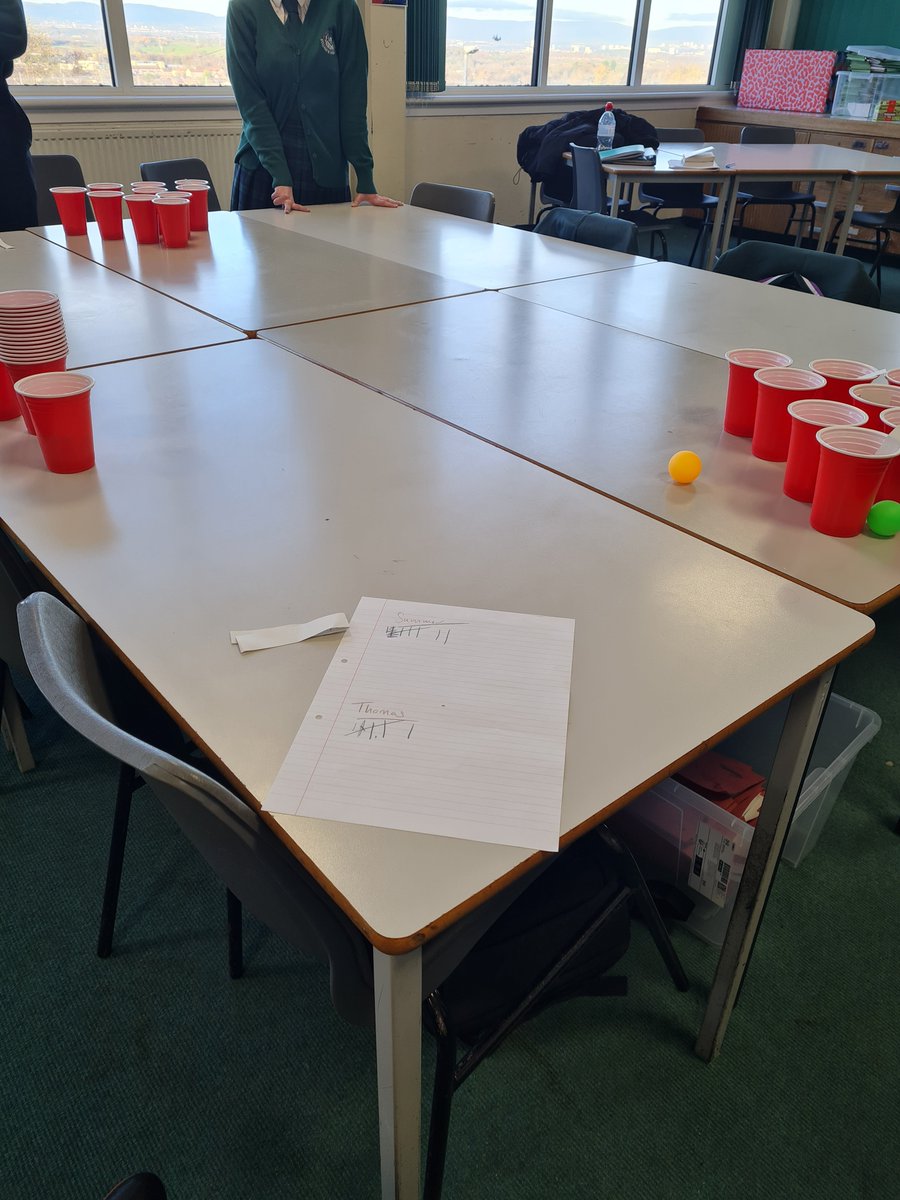 Miss_McCue99's tweet photo. Excellent work from Advanced Higher evaluating and providing each other with feedback based on our agreed areas for development. Lovely to follow it up with a competitive game of Retrieval Pong on our knowledge of both our Lit Study texts! Well done, S6! @SLHSLangComm https://t.co/FmBKE7za7b