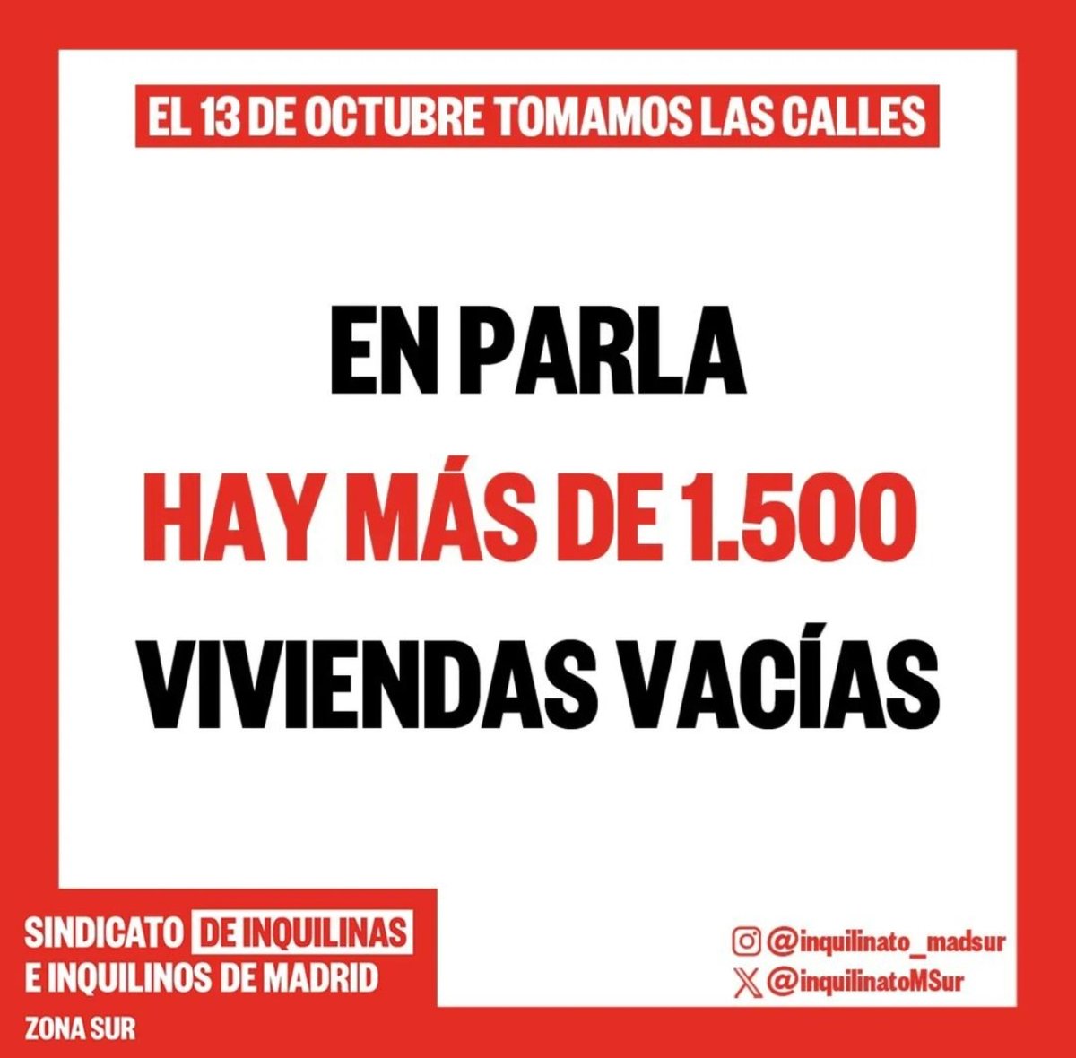 lesafre's tweet image. He defendido que en #Parla no hace falta construir más vivienda privada sino movilizar vivienda vacía y ampliar el parque público.
Imagen 1: Lo que dice el @InquilinatoMSur.
Imagen 2: Lo que dice la actual concejala de vivienda, del PSOE (sobradas incluidas). 

0 sorpresas.