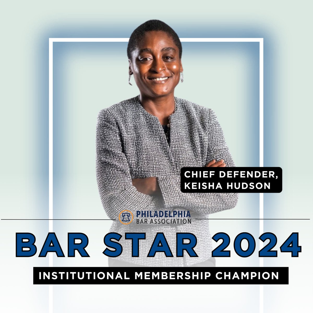 PhillyDefenders's tweet photo. Thank you, @philabarassociation, for recognizing us as this year’s #BarStars! 💫
We’re appreciate all the resources and support you’ve provided Philly Defenders over the years. Here’s to making a difference together! https://t.co/tuJoEefrhO