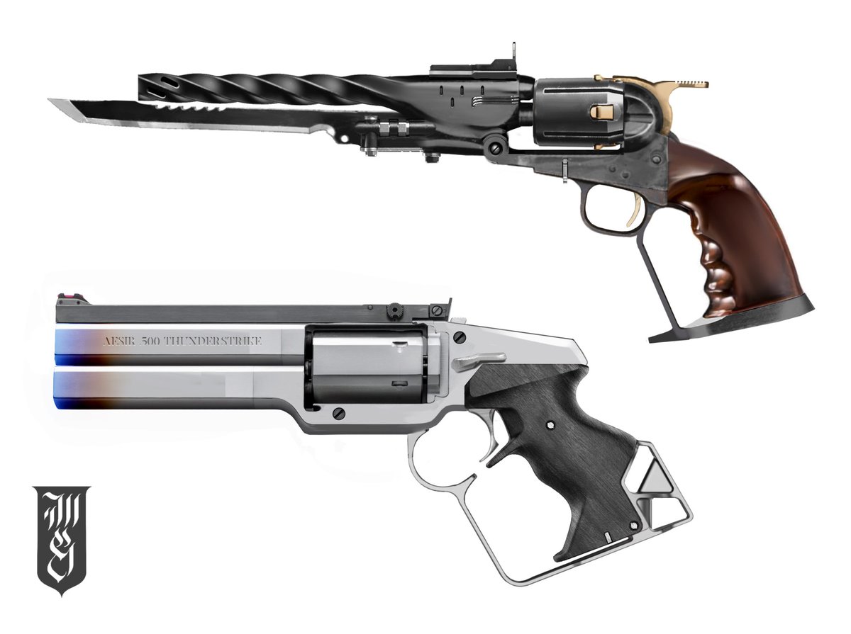 MGecko117's tweet photo. Every legendary bounty killer of the post-Anthropocene Extinction American frontier wields a one-of-a-kind iron that matches and compliments their unique style of gunslinging. https://t.co/V9rhnvbAQ8